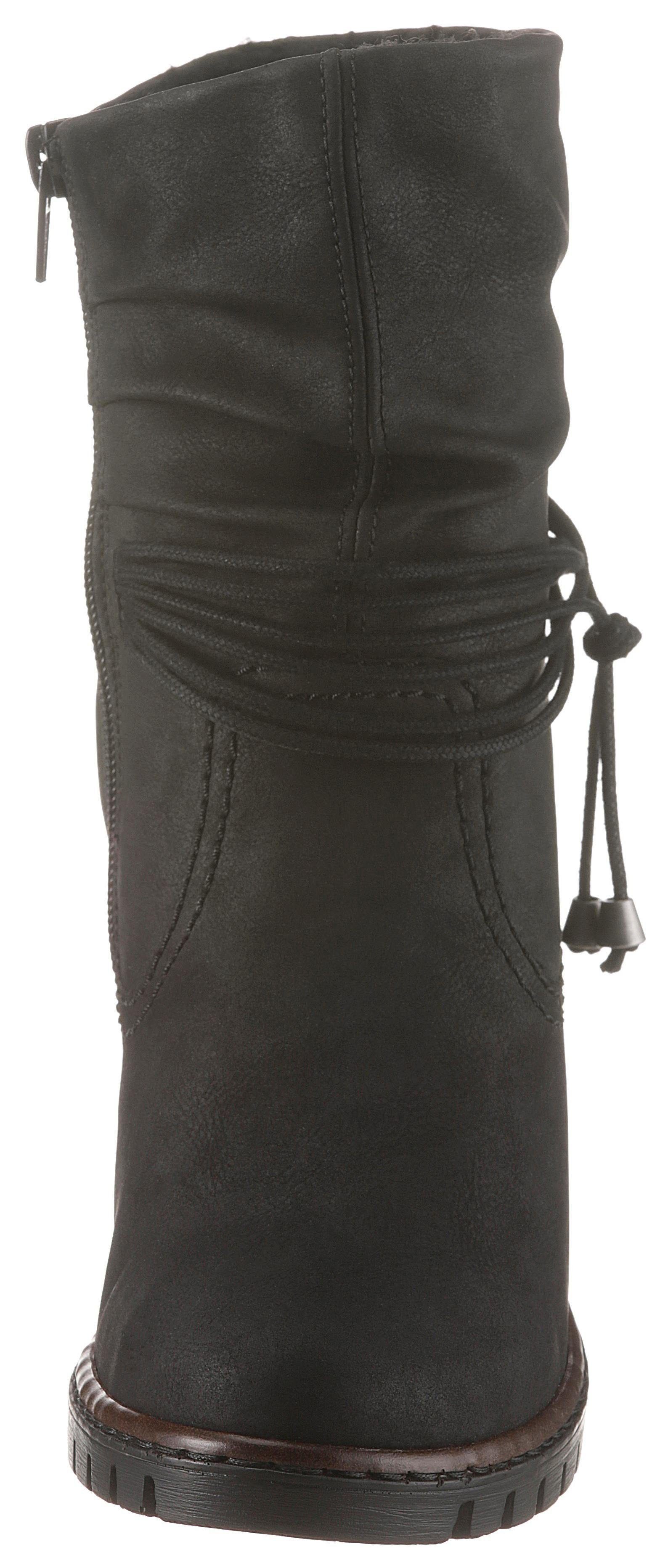 Rieker Winterstiefelette, Boots, Trichterabsatz, Warmfutter, mit gerafftem Schaft. € 62,96