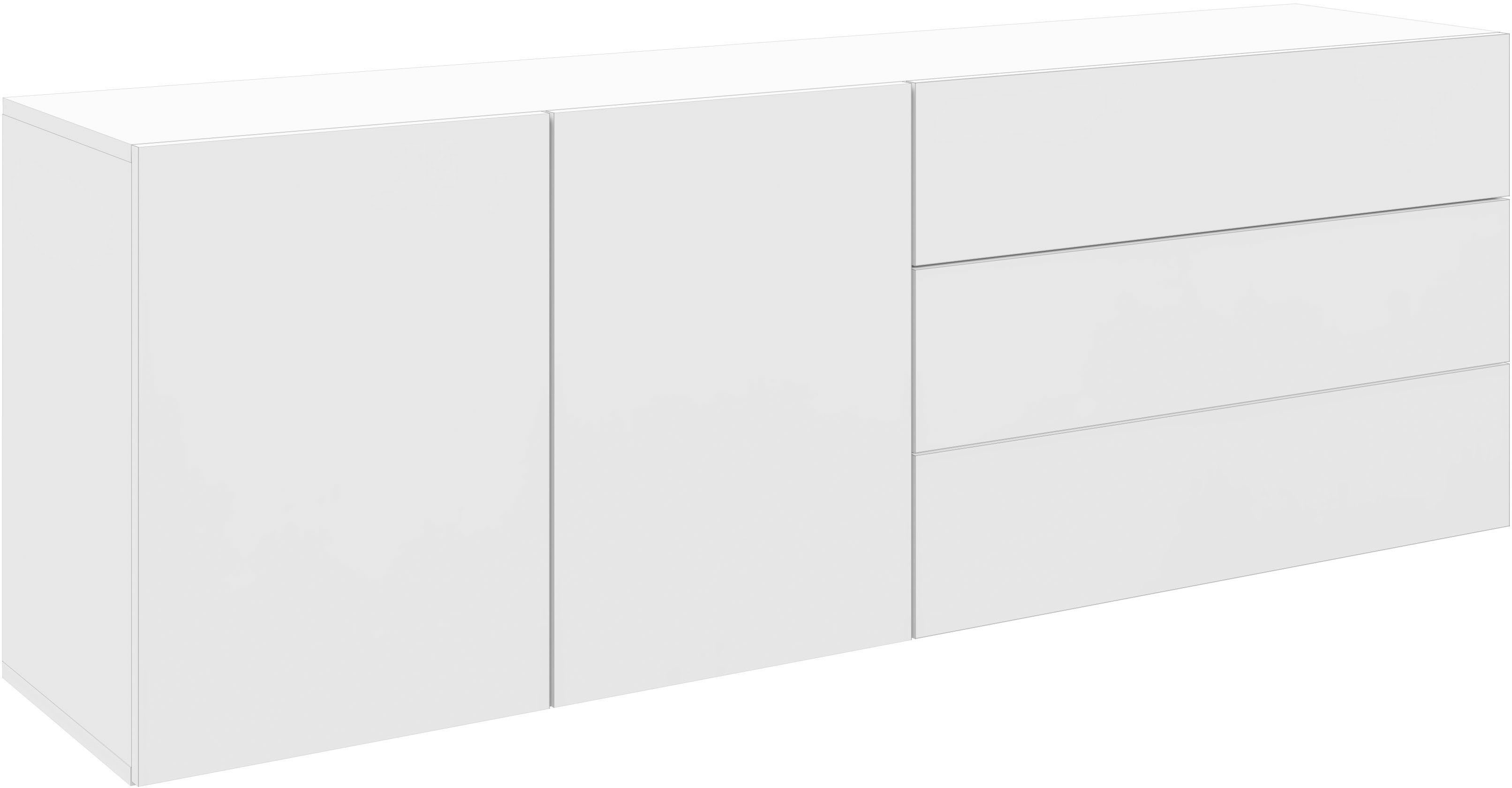 borchardt Möbel Sideboard Sophia, Hängeschrank mit 2 Türen, 3 Schubkästen, Breite 152 cm, Breite 152 cm, zur Wandmontage