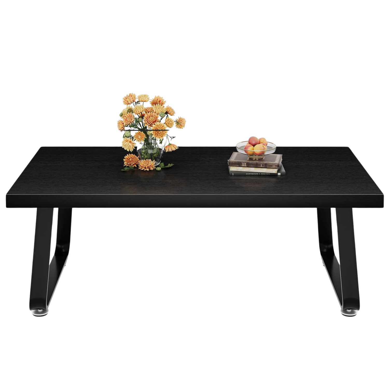 mukuhi Couchtisch COUCHTISCH Holz Metall Schwarz Industrial Sofatisch Wohnzimmer Tisch