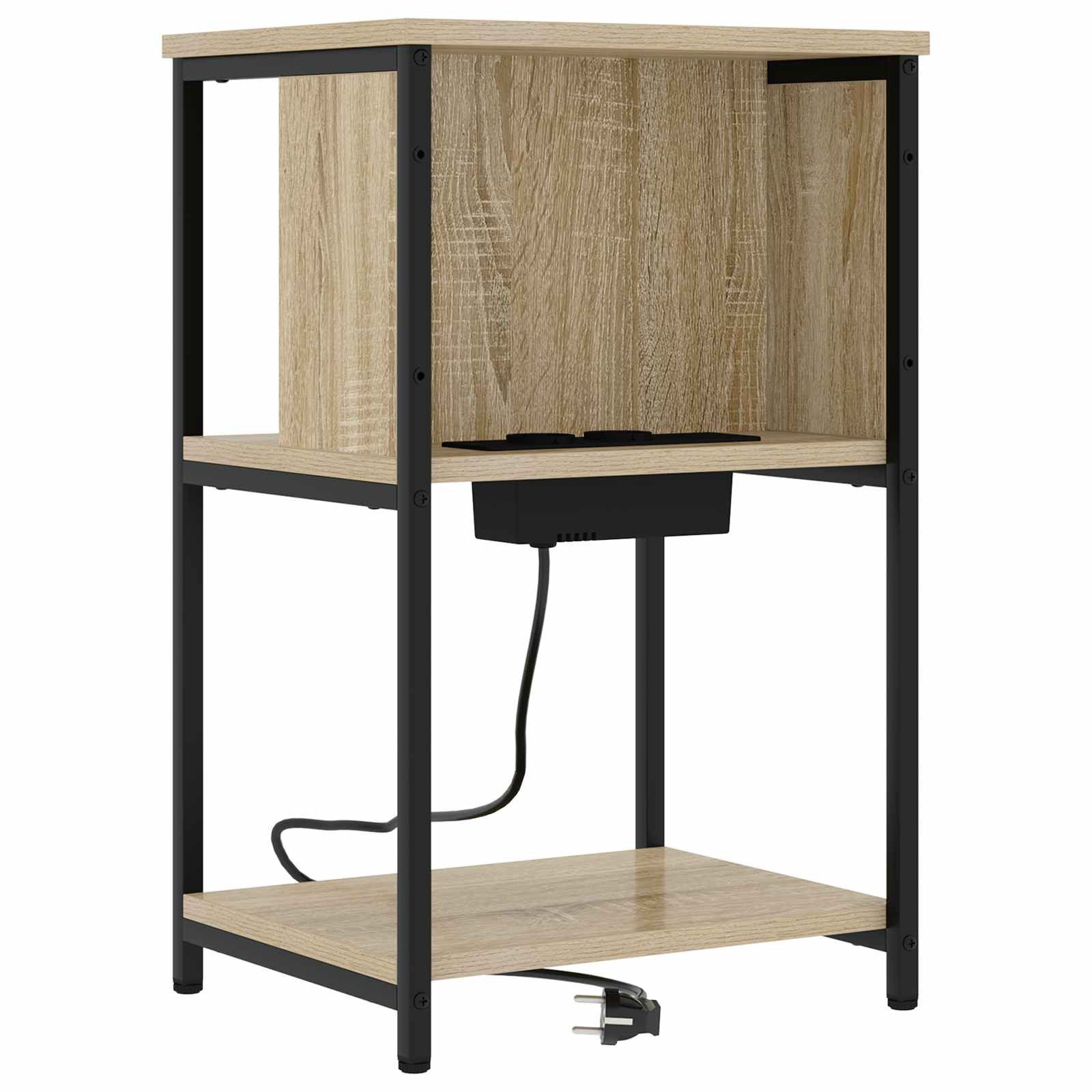 vidaXL Nachttisch Nachttisch Sonoma-Eiche 38 x 31 x 61 cm Holzwerkstoff (1-St)