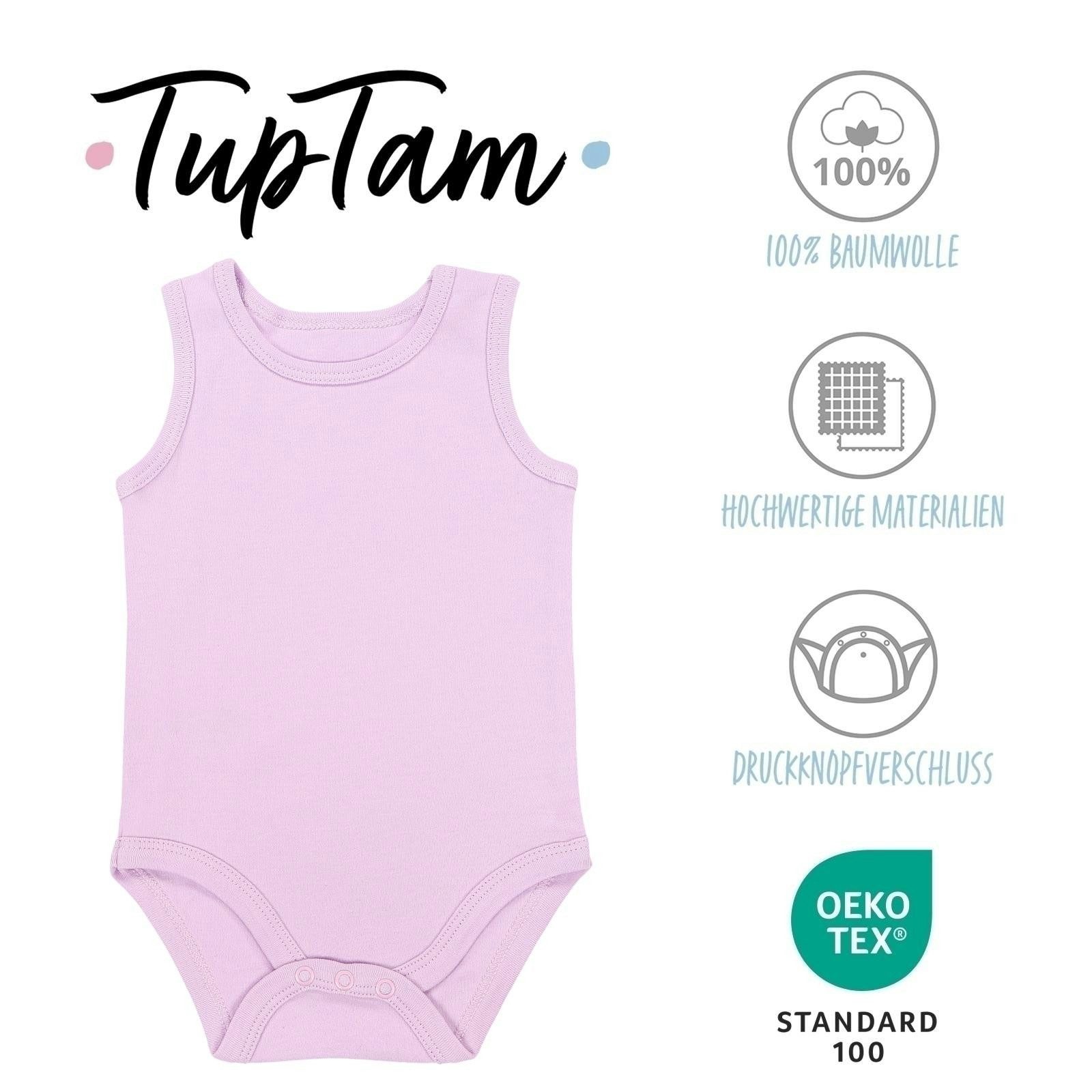 TupTam Kurzarmbody TupTam Baby Mädchen Achselbody in Unifarben 5er Pack – Bild 2 von 5