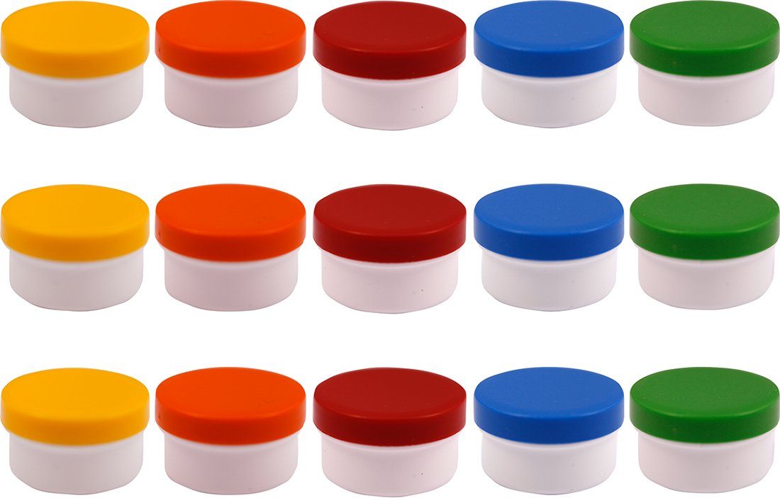Doserie Kuhn Dose für Salben, Cremes oder Kleinigkeiten (Füllvolumen 6 ml, Höhe 17 mm, 15 St., Salbendosen mit passenden Deckeln), Salbentiegel, Salbenkruke, Cremedose