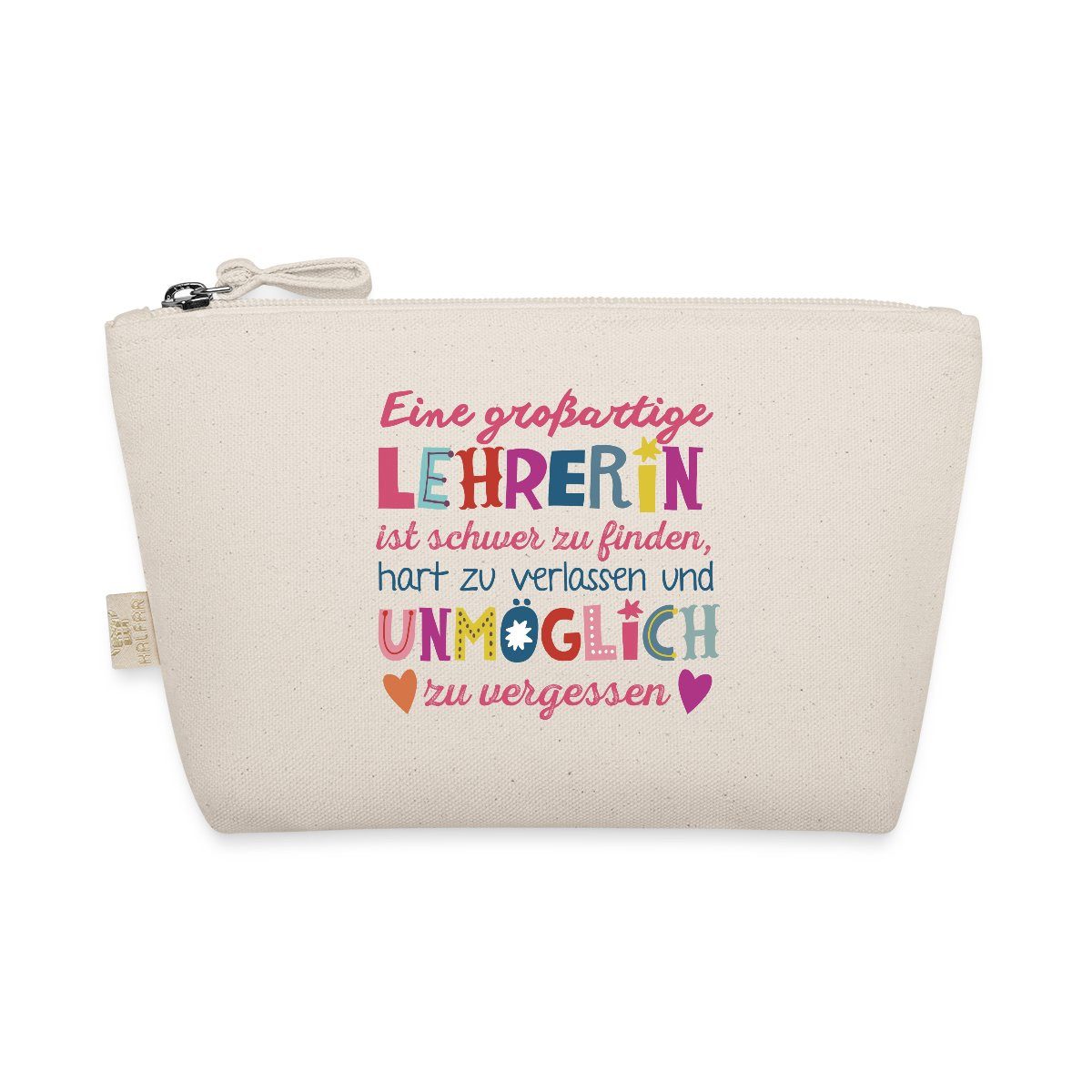 Spreadshirt Kosmetiktasche Großartige Lehrerin Abschiedsgeschenk Täschchen (1-tlg)