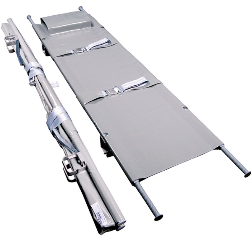 DocMed Erste-Hilfe-Set Aluminium-Krankentrage nach DIN 13024, (Leichte Rettungstrage, 1 St), Korrosionsschutz, Universeller Einsatz