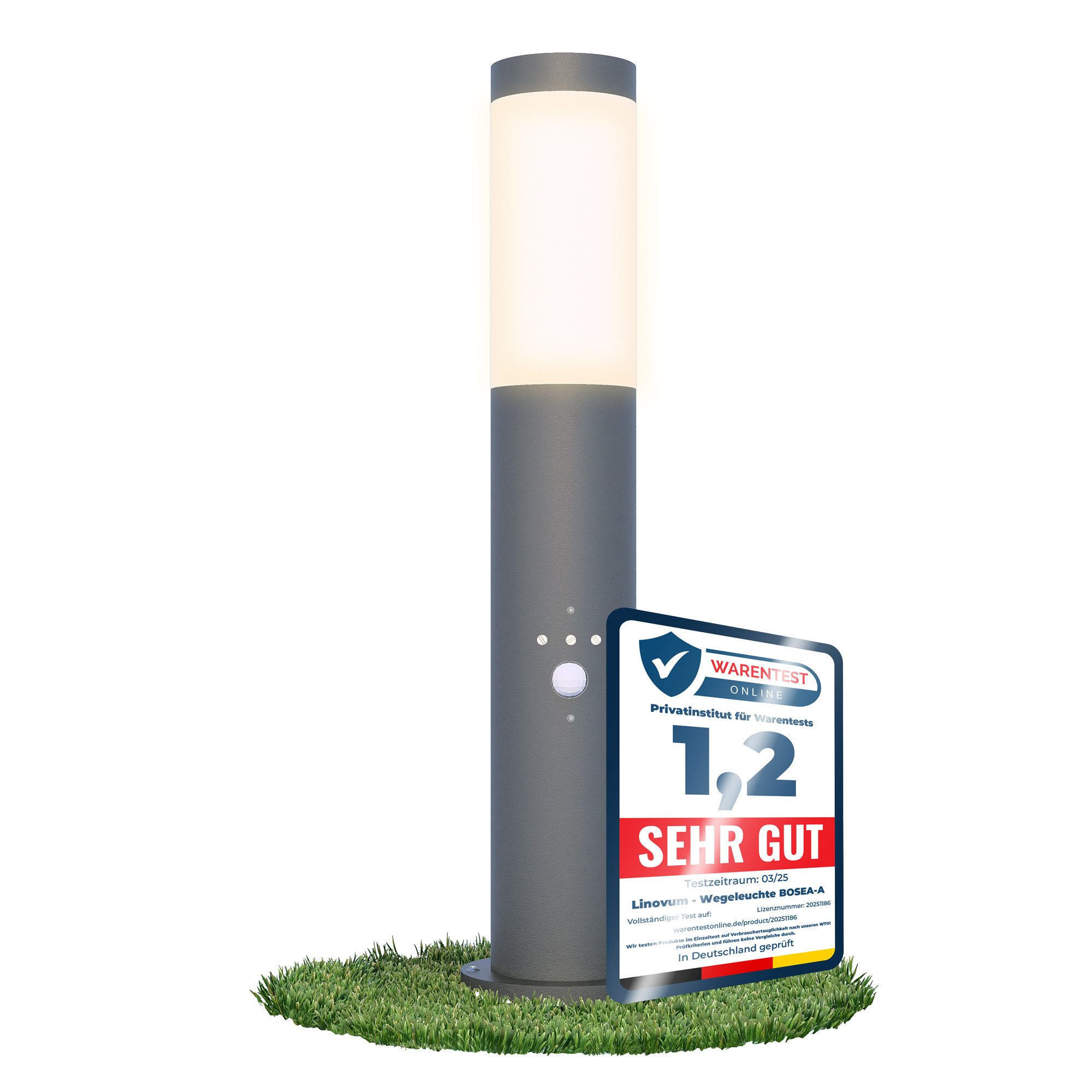 linovum LED Außen-Wandleuchte BOSEA-B Wegeleuchte anthrazit Daemmerungs- & günstig online kaufen