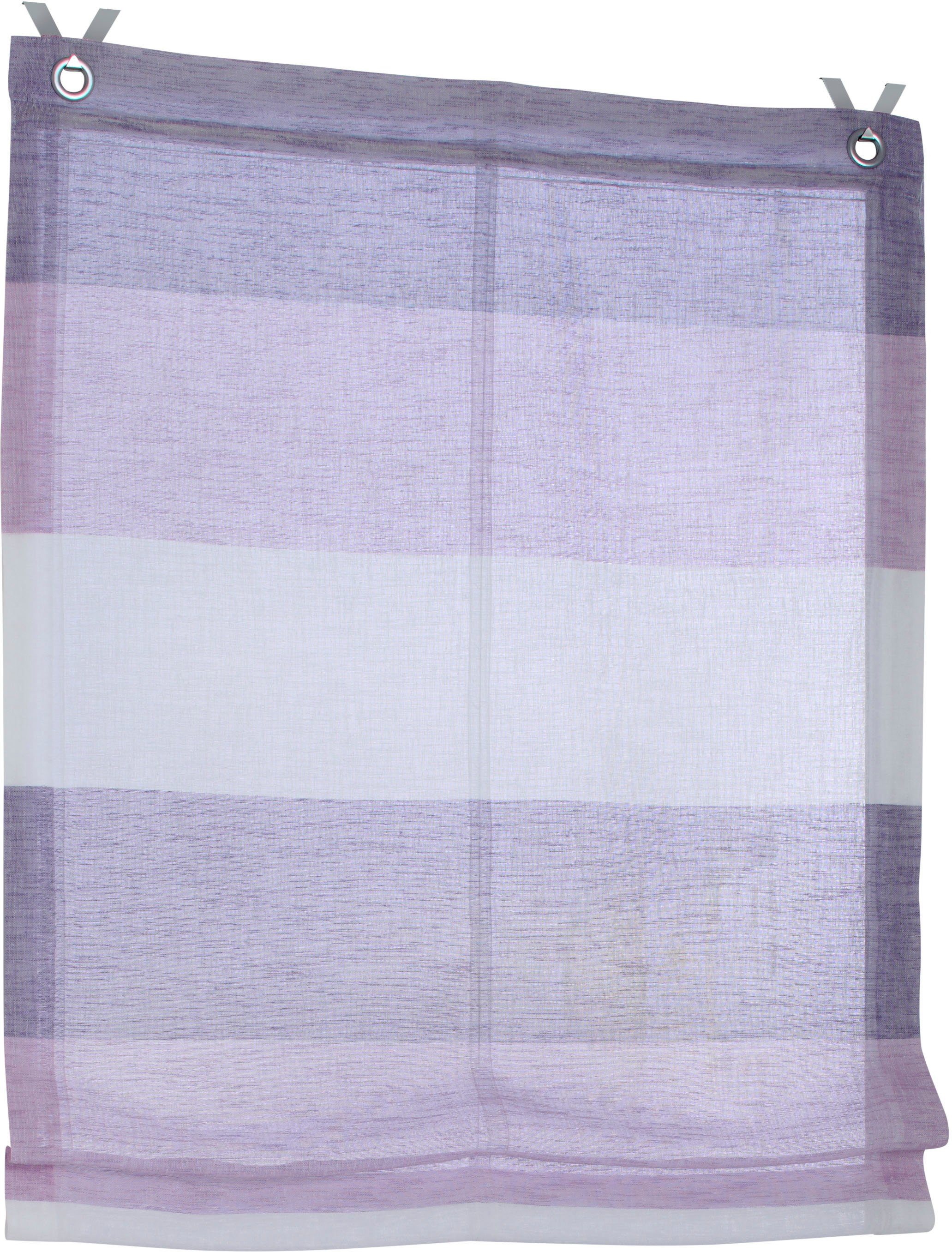 Kutti Raffrollo Marit, mit Hakenaufhängung, ohne Bohren, halbtransparent, P günstig online kaufen