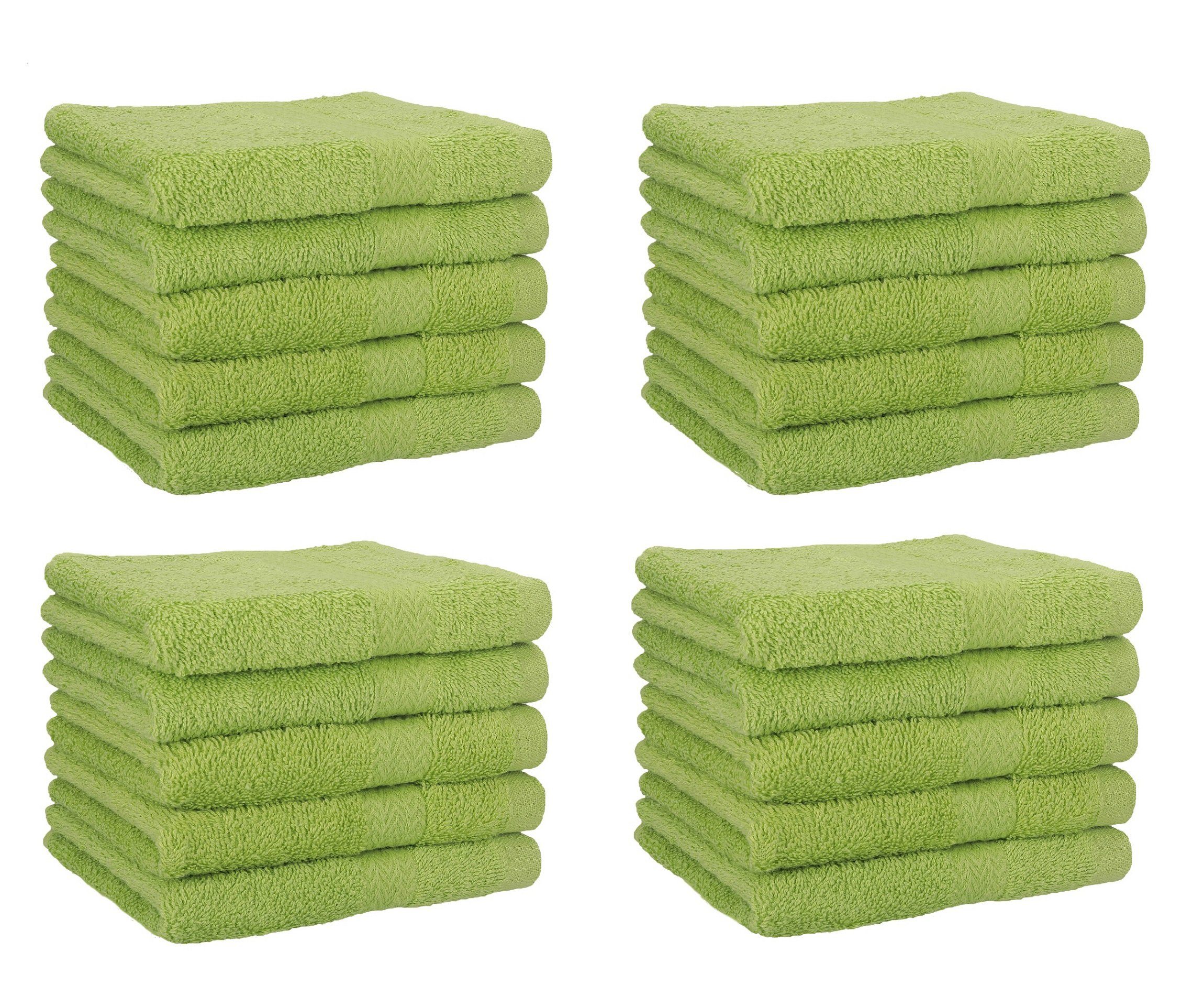 Betz Gästehandtücher 20 Stück Gästetuch-Set Premium 30x50 cm Farbe avocadogrün, 100% Baumwolle
