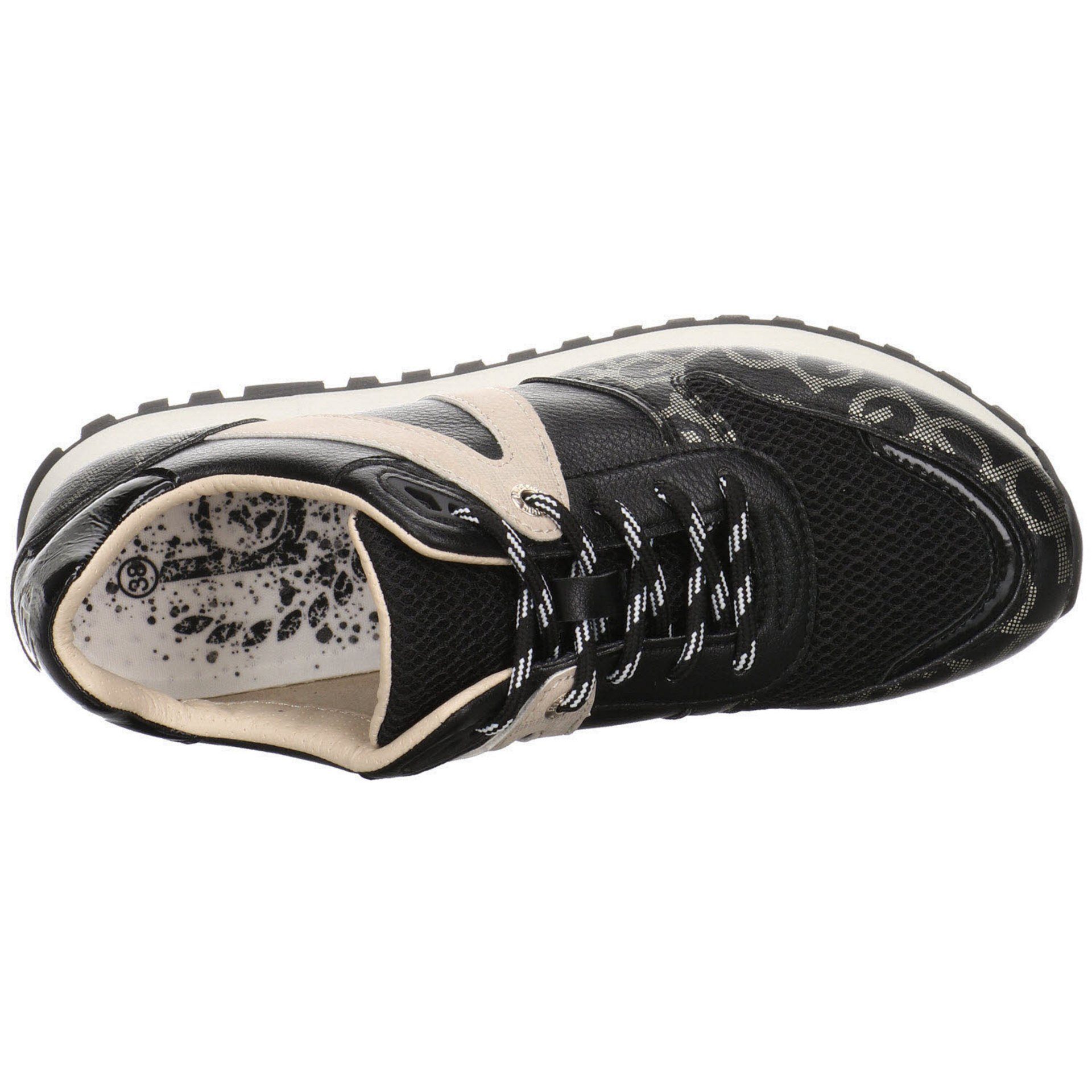 black Schuhe Siena Sneaker bugatti Leder-/Textilkombination / Sneaker Damen Schnürschuh beige