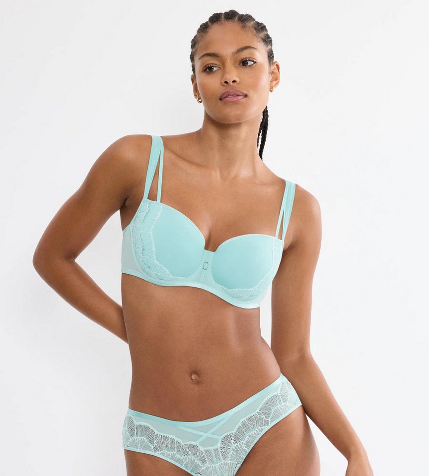 Triumph Balconette-BH Palina Moonlight Kiss Triumph x Palina Rojinski, gefütterte Spacer-Cups, Spitze, Glitzergarn