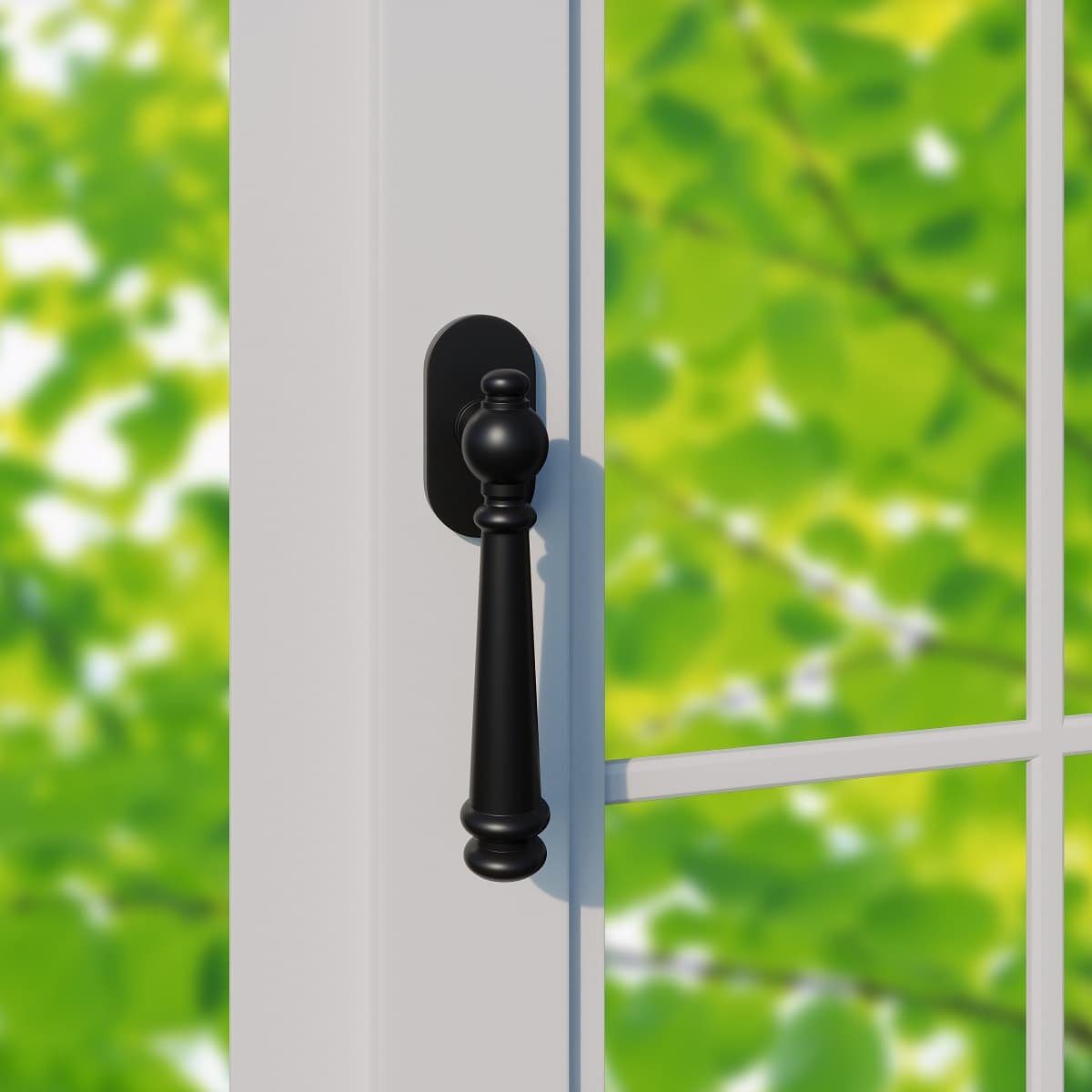 Thumbnail - MS Beschläge Fenstergriff Rasterolive Schwarz Matt Fensterbeschlag Halbolive