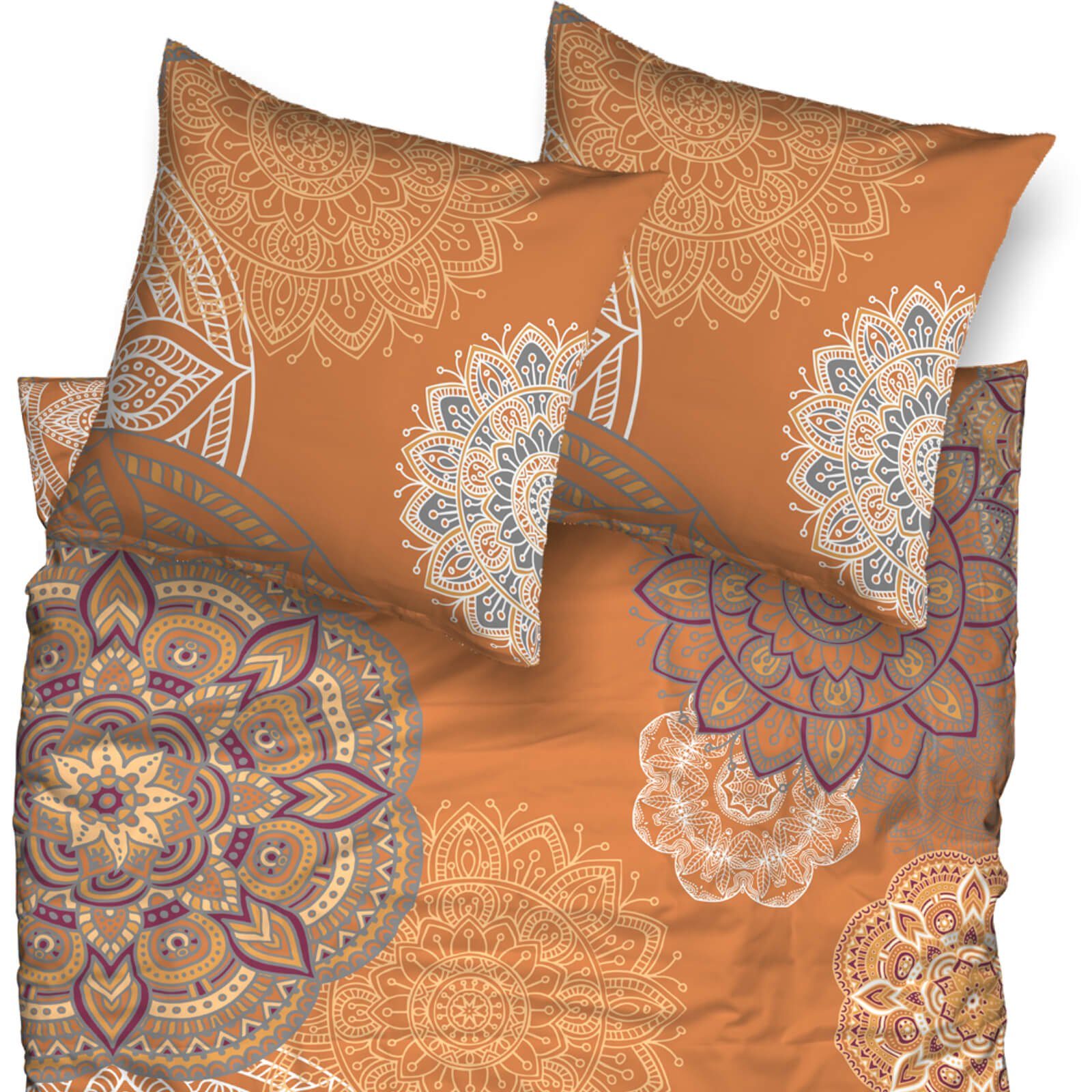 CASATEX Bettwäsche Eivissa Mango Silber, Biber, günstig online kaufen