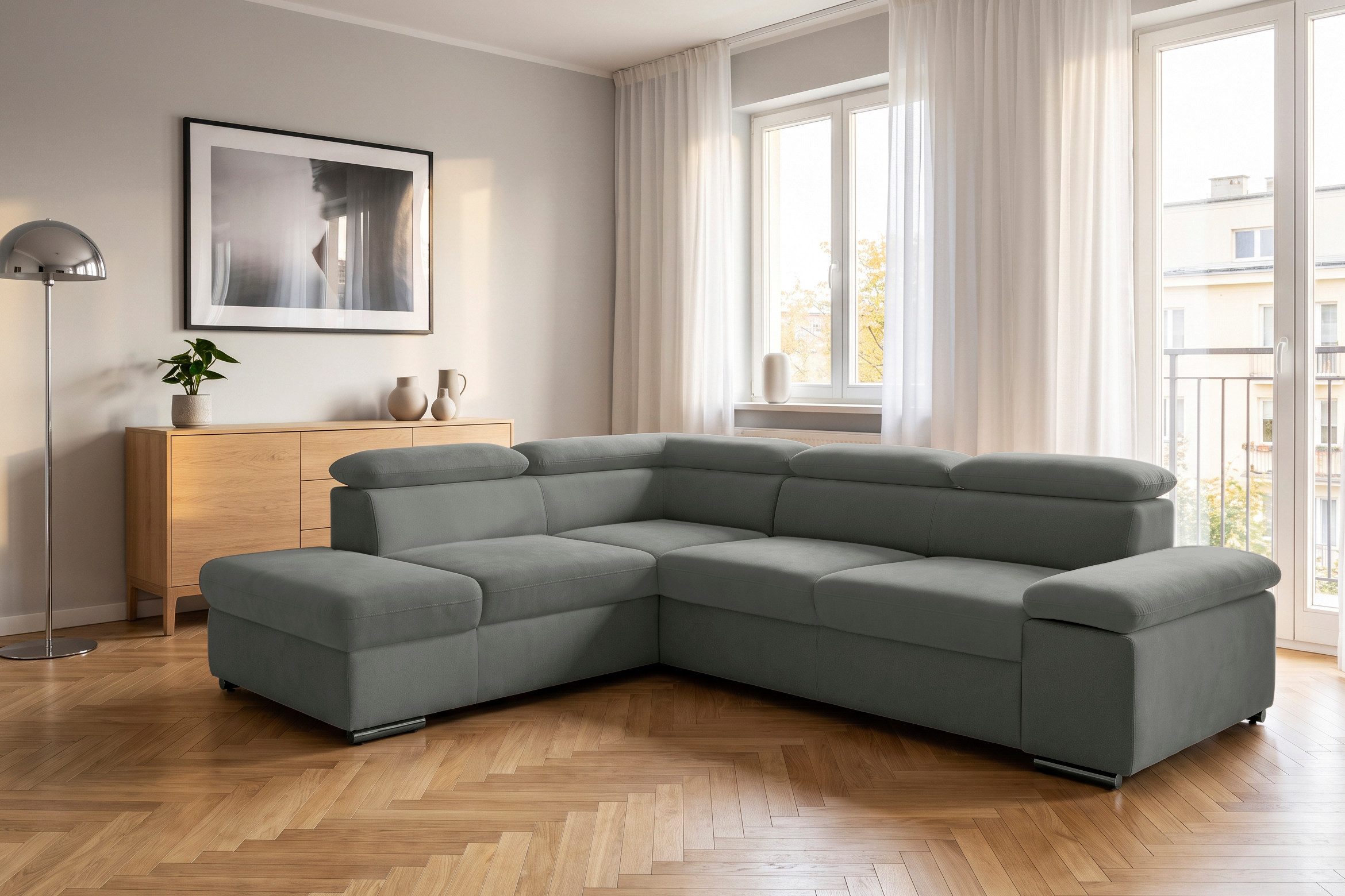 sit&more Ecksofa Valantine L-Form, B: 272 cm, Armteilverstellung, Kopfteilverstellung, optional Schlaffunktion, Komfortsofa, modern
