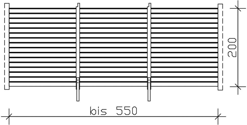 Thumbnail - Skanholz Carport-Rückwand, BxH:550x200 cm, aus Profilschalung