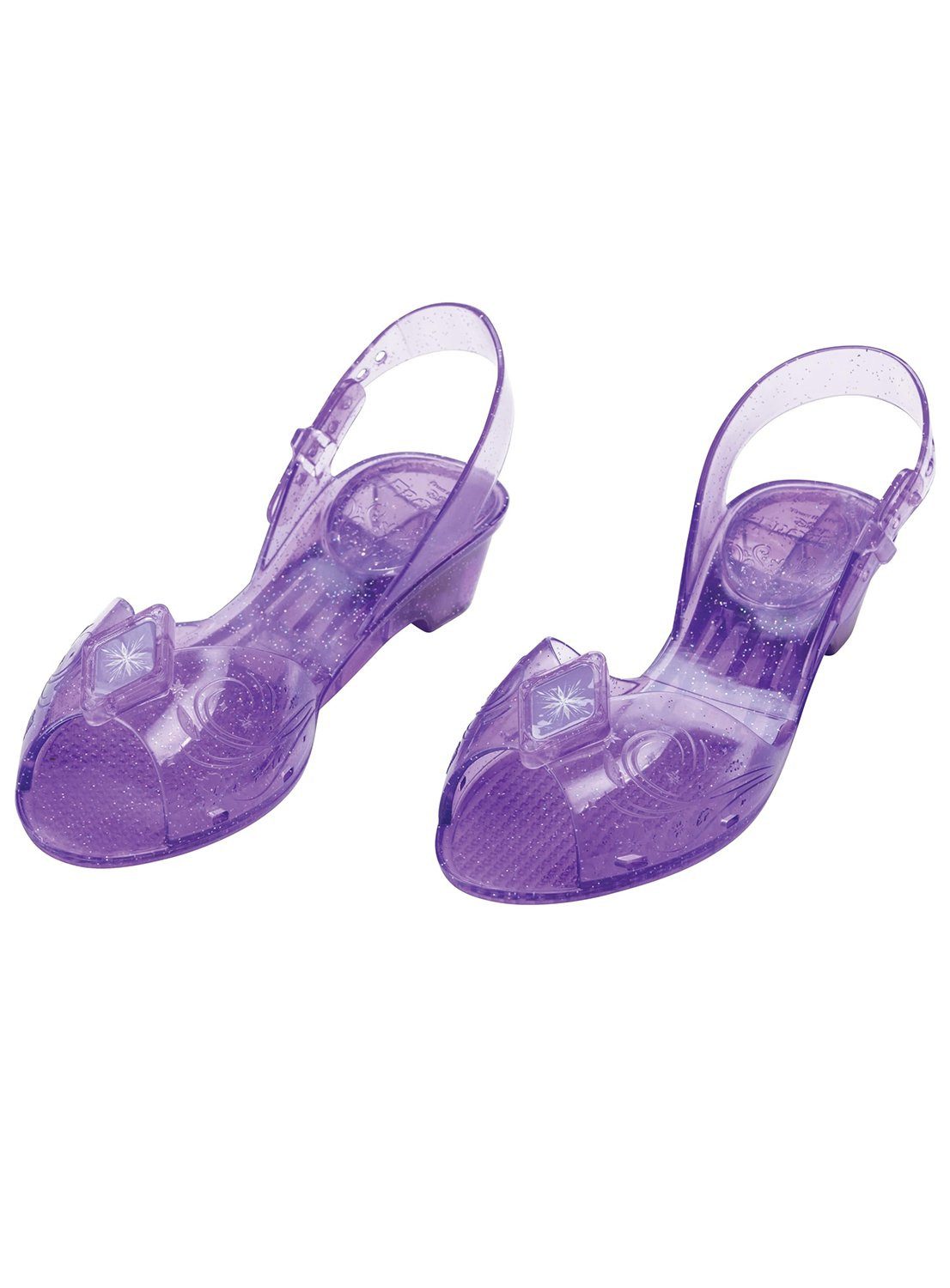 Metamorph Kostüm Die Eiskönigin 2 – Elsa Schuhe für Kinder, Durchscheinende Glitzer-Pumps für die Märchenprinzessin