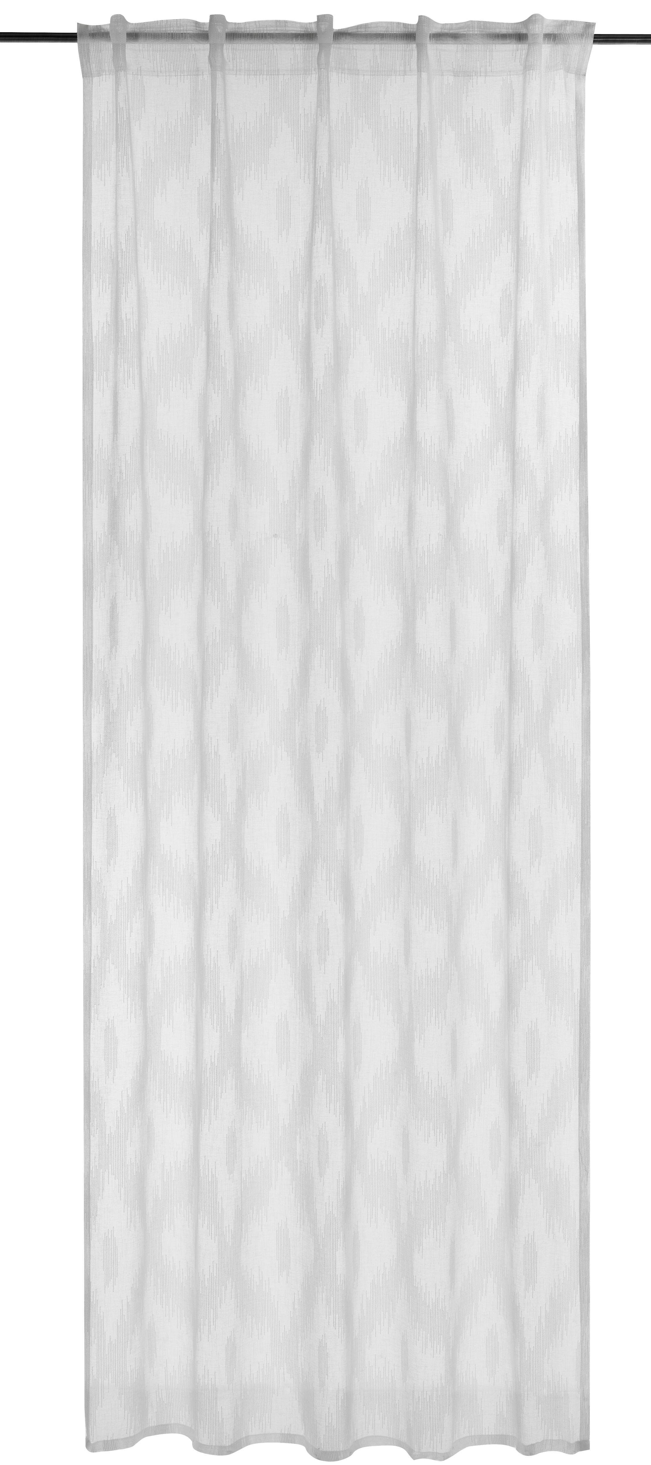 Gardine Rhombus 00 weiß, BARBARA Home Collection, Multifunktionsband (1 St), halbtransparent | Fertiggardinen