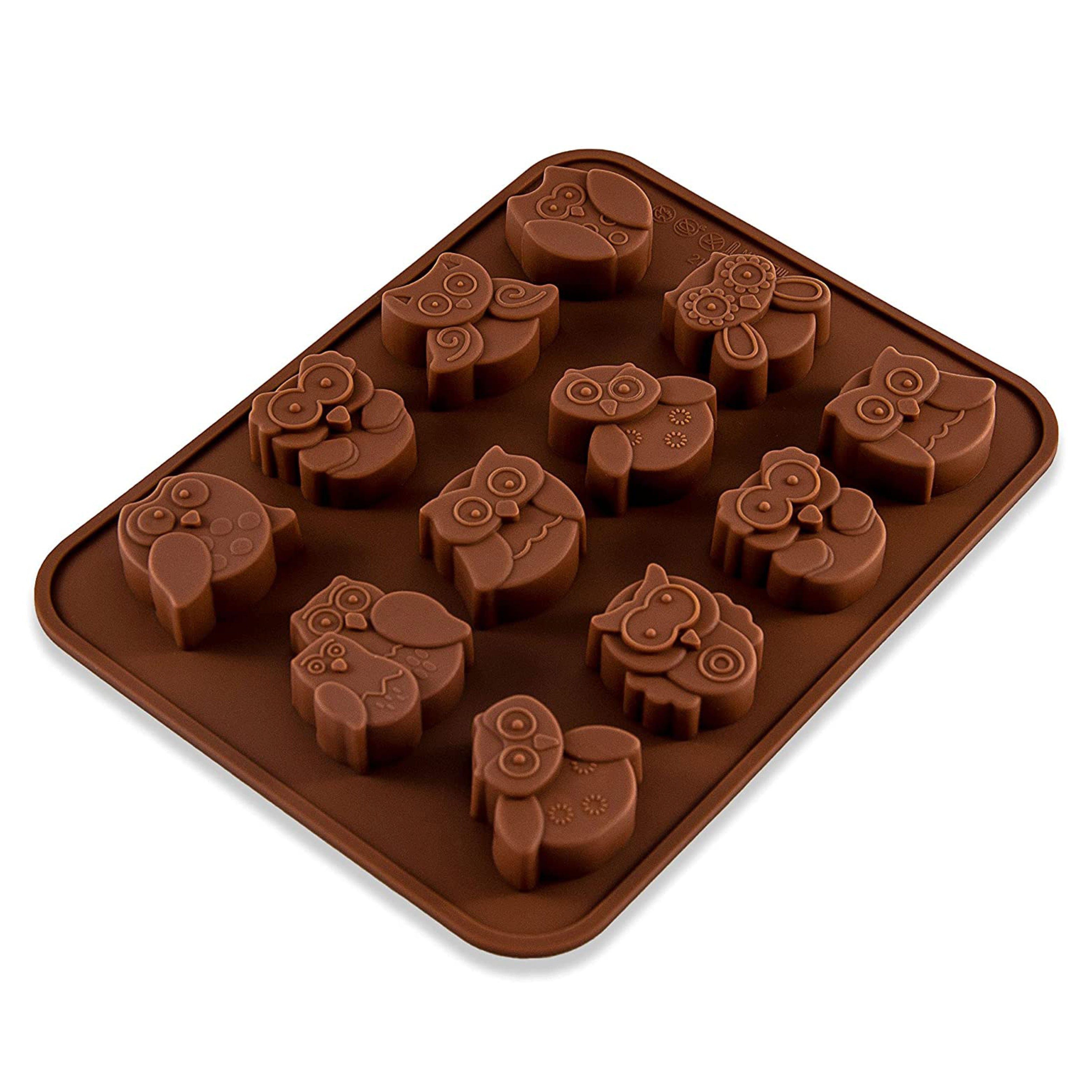 wisefood Backform Silikonform Eulen - braun 19,5x15x1,5cm, (1-tlg)