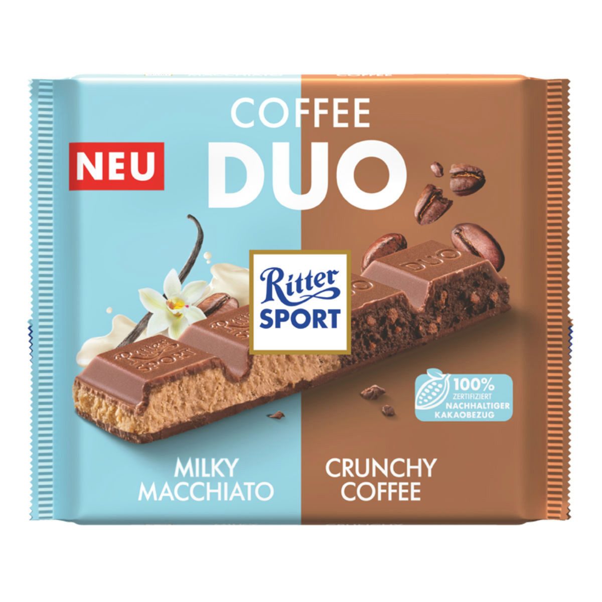 Ritter SPORT Schokolade, Ritter Sport Coffee Duo Doppelt gefüllt und doppelt lecker 218g