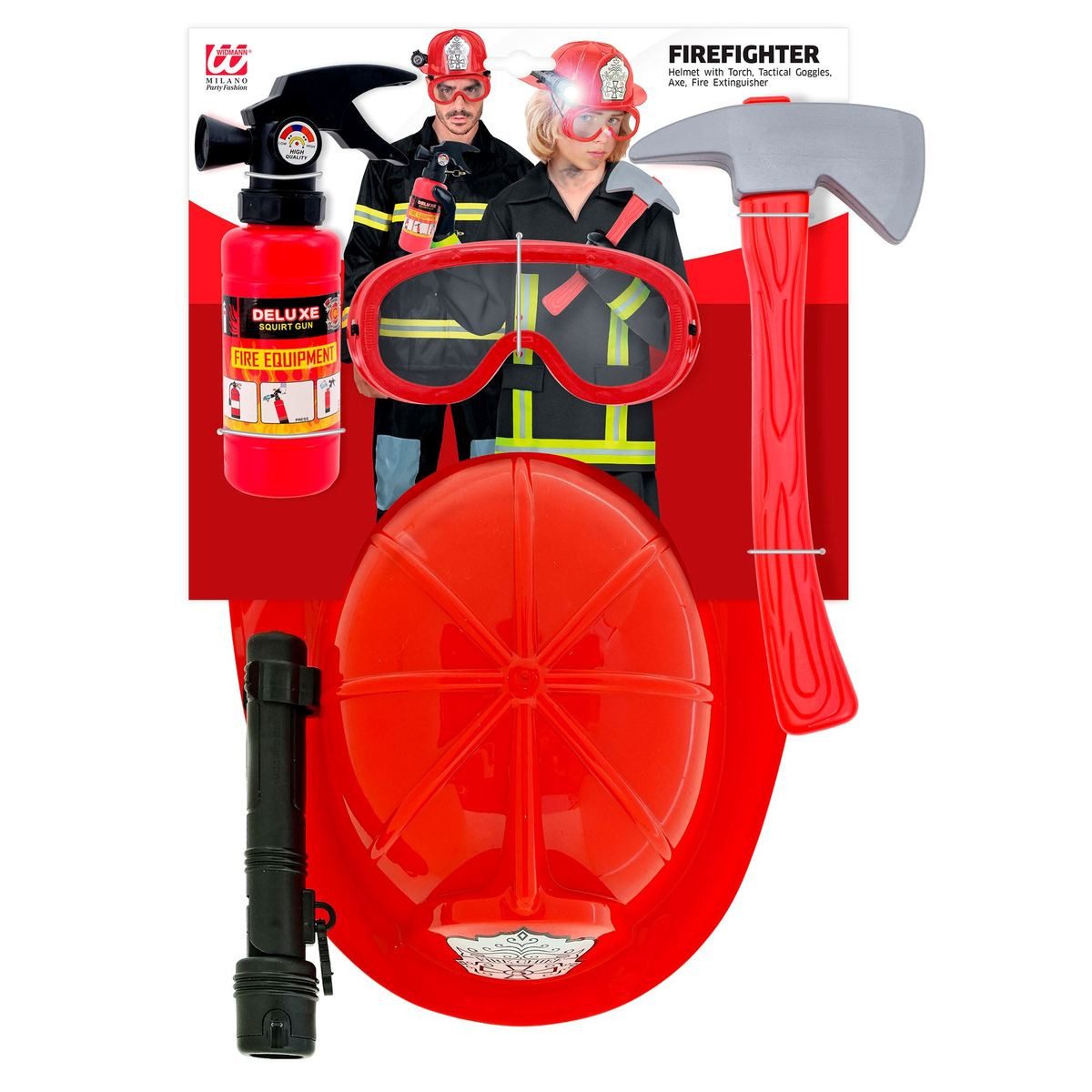 Widmann S.r.l. Kostüm WIDMANN Feuerwehrmann Set für Kinder