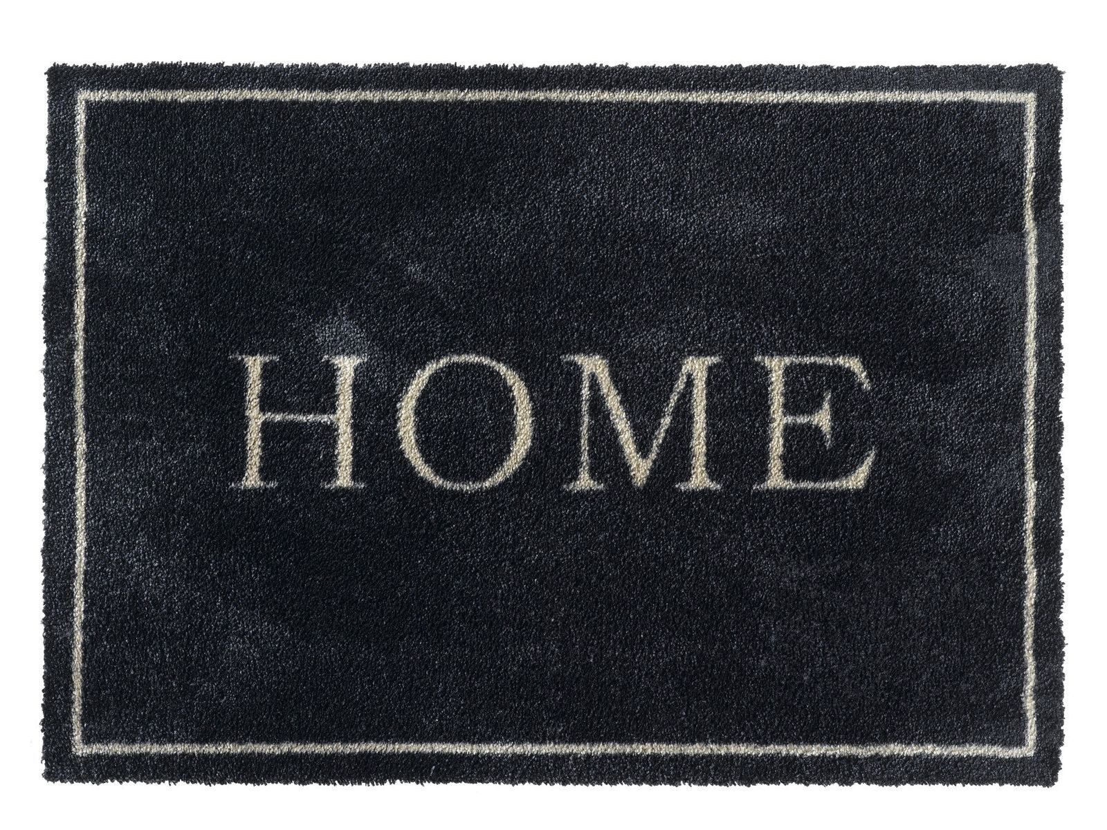 MD Entree Fußmatte Soft&Deco Teppichmatte, rechteckig, Höhe: 8 mm, bei 30° waschbar, anti-rutsch, 50 x 70 cm, Home, schwarz