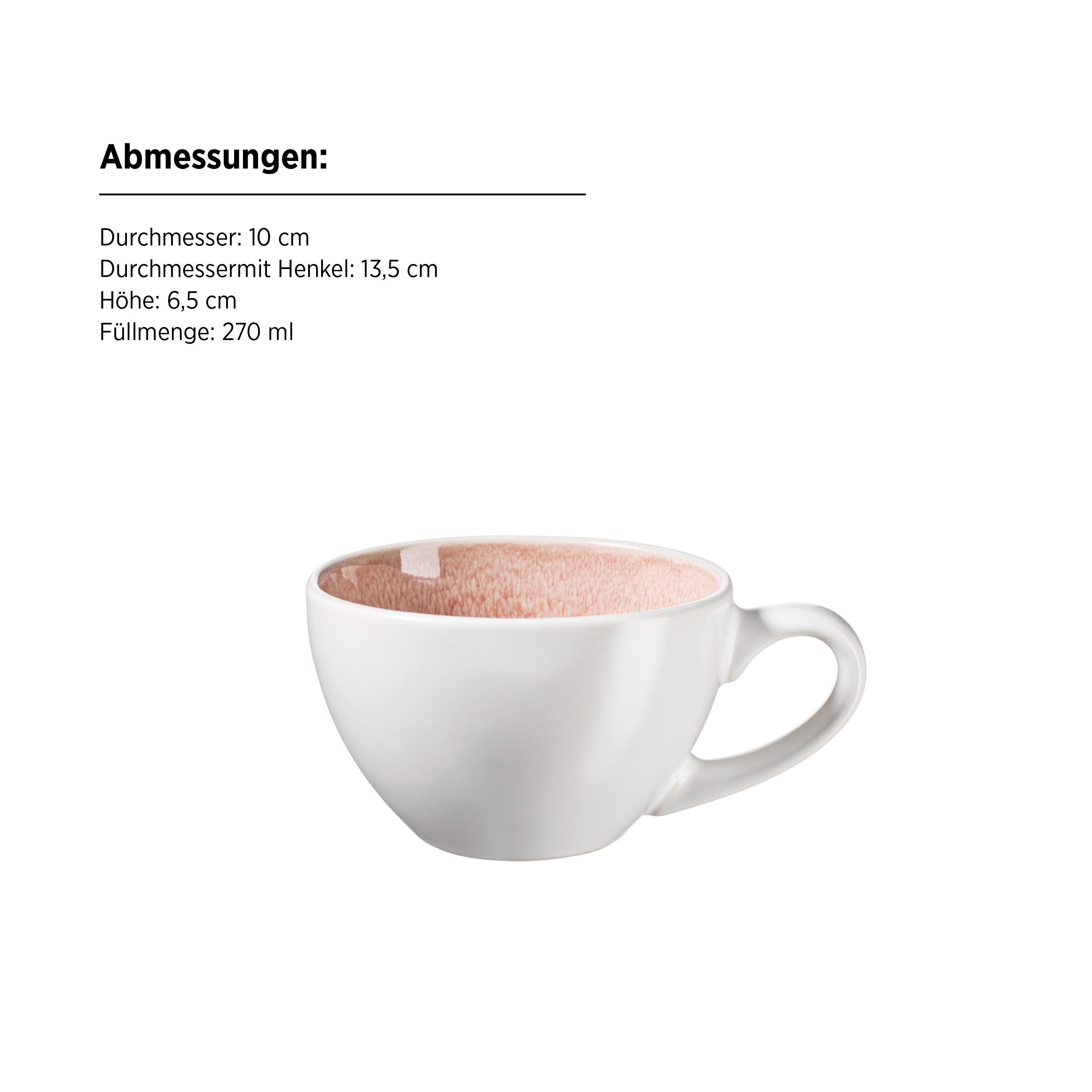MÄSER Tasse Frozen, 8-tlg., Steinzeug