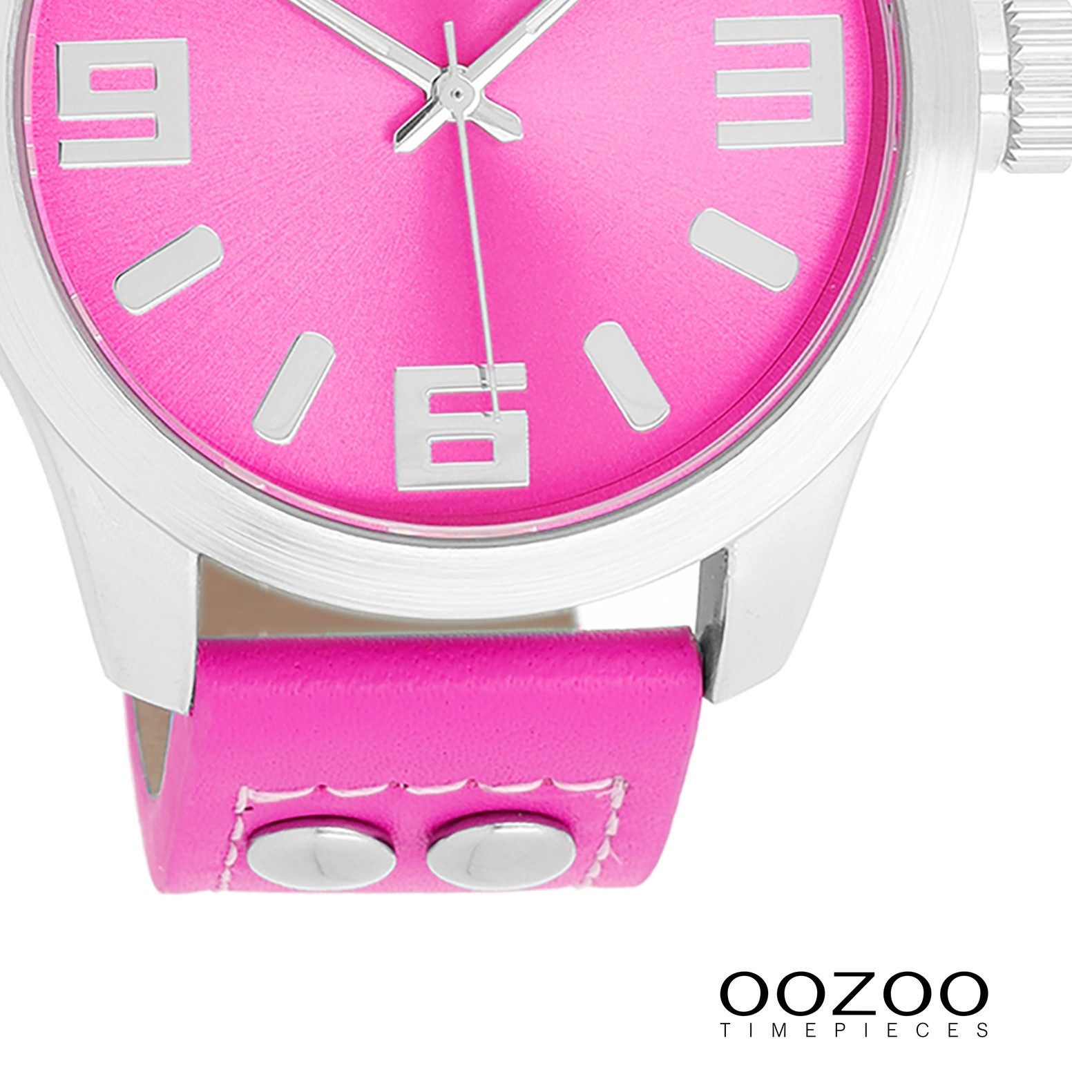 OOZOO Quarzuhr Oozoo Damen Armbanduhr JR Analog Metall, (Analoguhr), Damenuhr rund, groß (ca. 40mm) Metallarmband, Casual-Style
