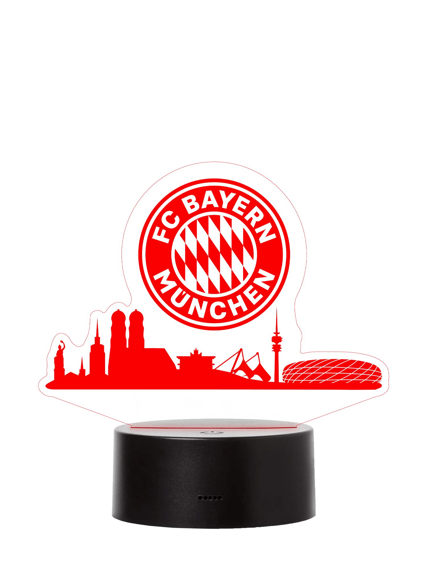 FC Bayern München LED Dekolicht FC Bayern München LED Skyline Nachtlicht (Rot)