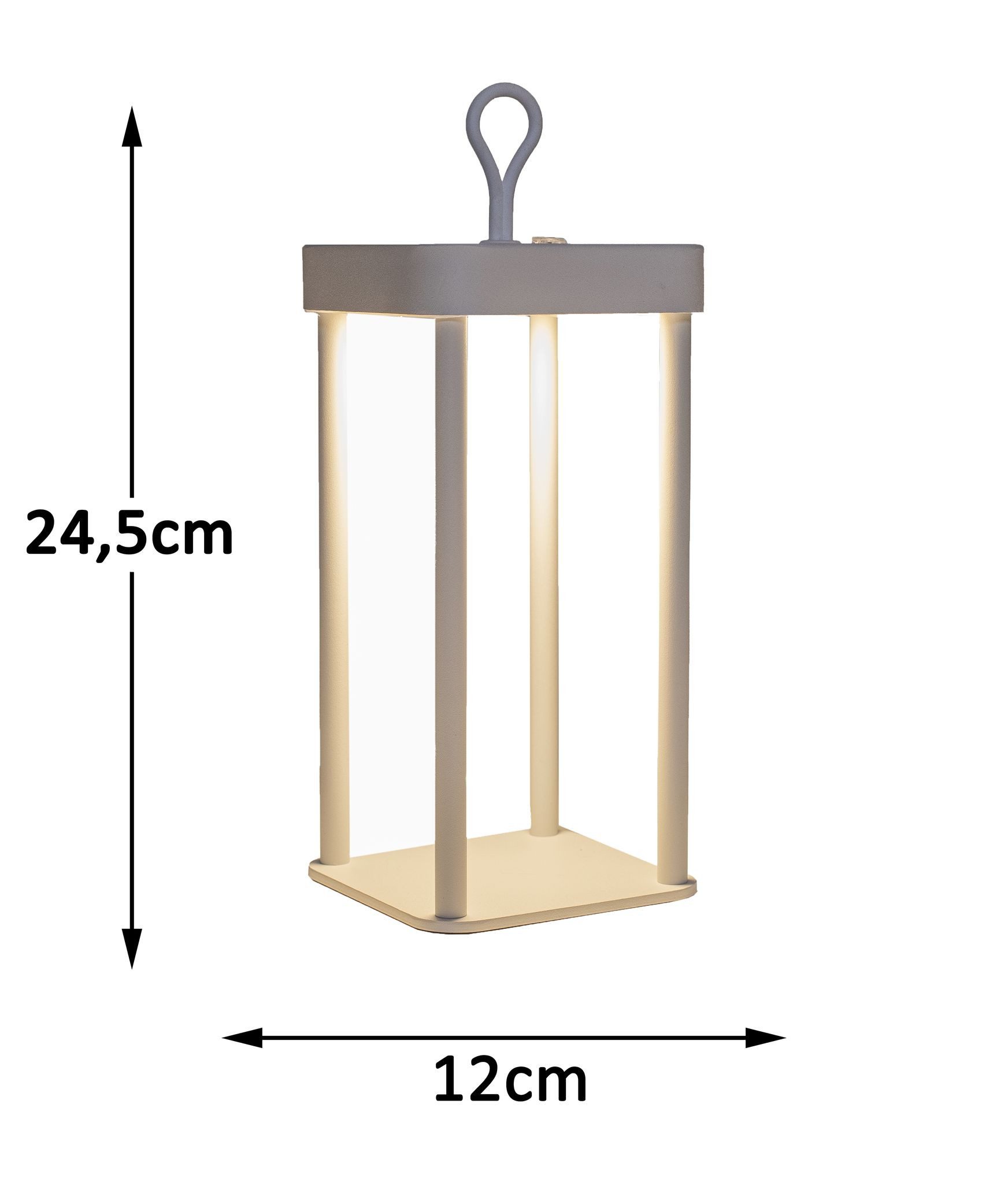 Coen Bakker Deco BV LED Außen-Tischleuchte Touch Tischlampe dimmbar mit Akku, In-/Outdoor, Touch-Funktion, LED fest verbaut, Kaltweiß, Warmweiß, Tageslichtweiß – Bild 3 von 5
