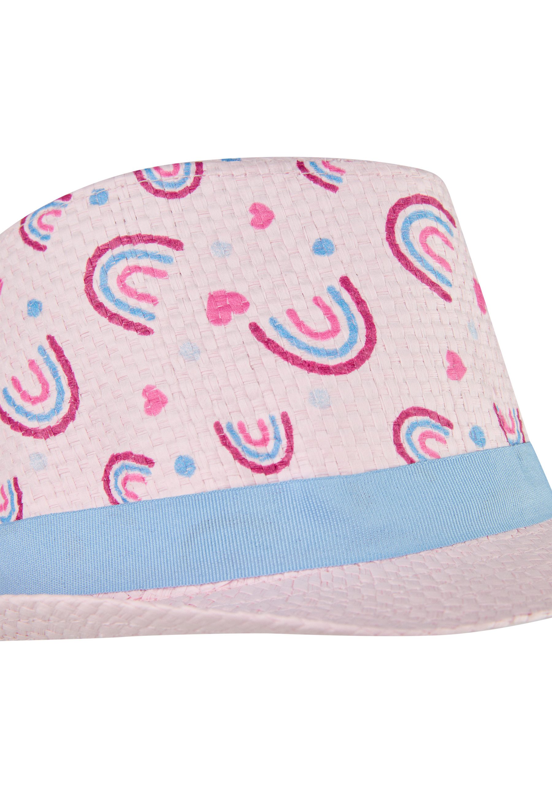 Sterntaler® Sonnenhut UV-Schutz 50+ Strohhut Regenbogen (1-St) Leichter Strohhut mit Regenbogenprint, Garniturband, gebogener Krempe – Bild 4 von 5