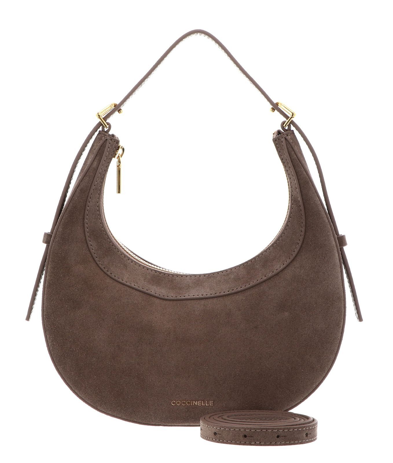 COCCINELLE Handtasche Mini Bag Suede Leather / Grained Leather, aus echtem Rindsleder