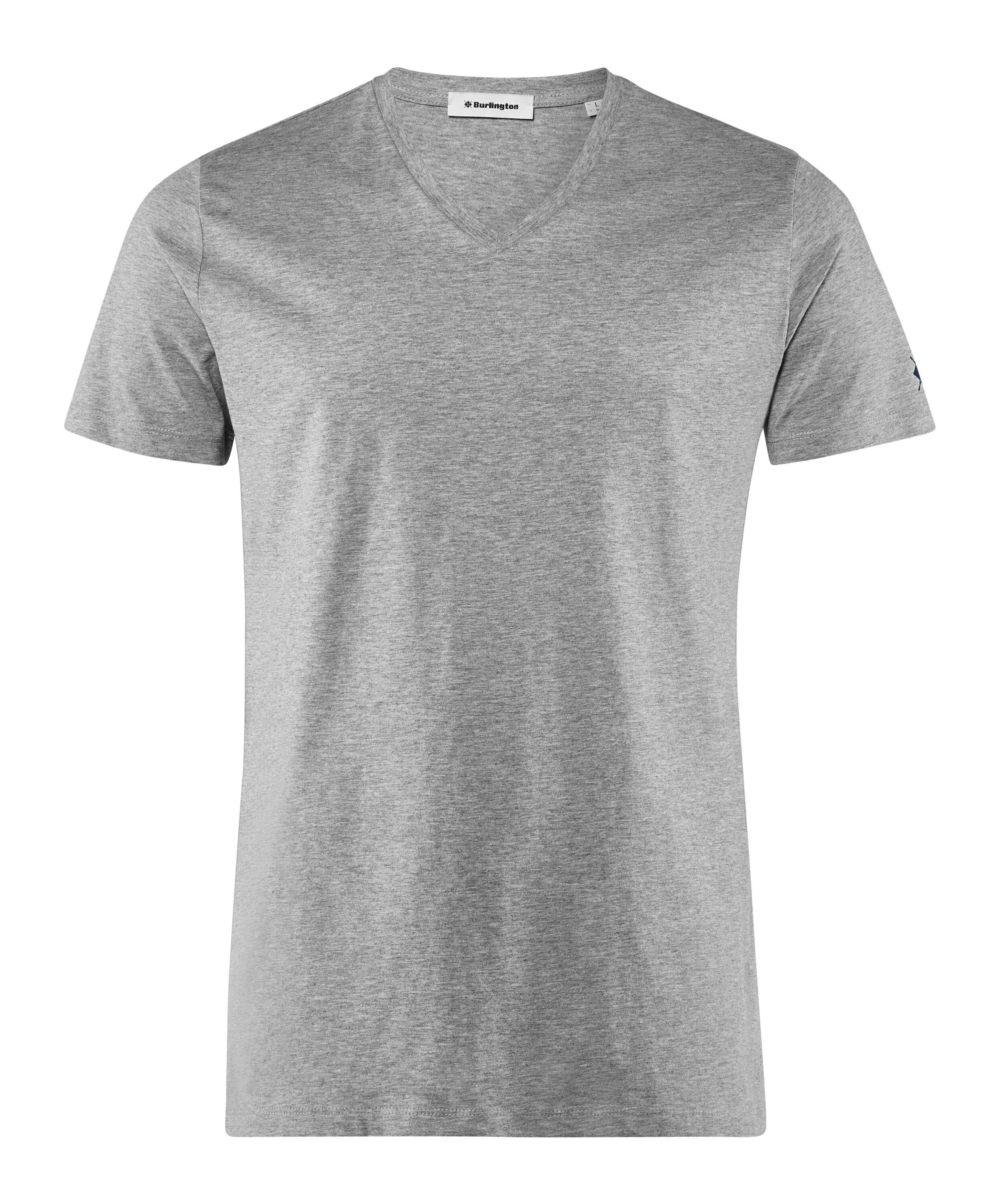 Biobaumwolle grey T-Shirt light Burlington (3400) (1-tlg) aus