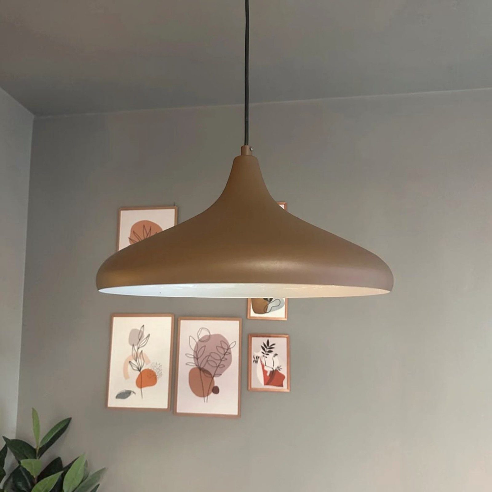 Bamyum Pendelleuchte Bamyum Pendelleuchte Durchmesser 35 cm E27 Metall Moderne Lampe, ohne Leuchtmittel