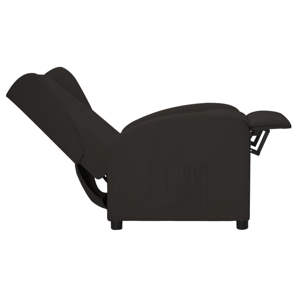 Schwarz Kunstleder mit Aufstehhilfe furnicato Ohrensessel Sessel