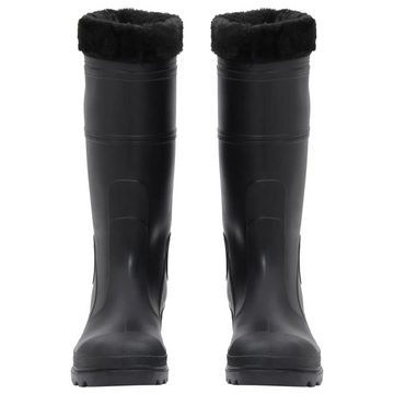 vidaXL Wathose Gummistiefel mit Herausnehmbarem Innenfutter Schwarz Gr. 42 PVC