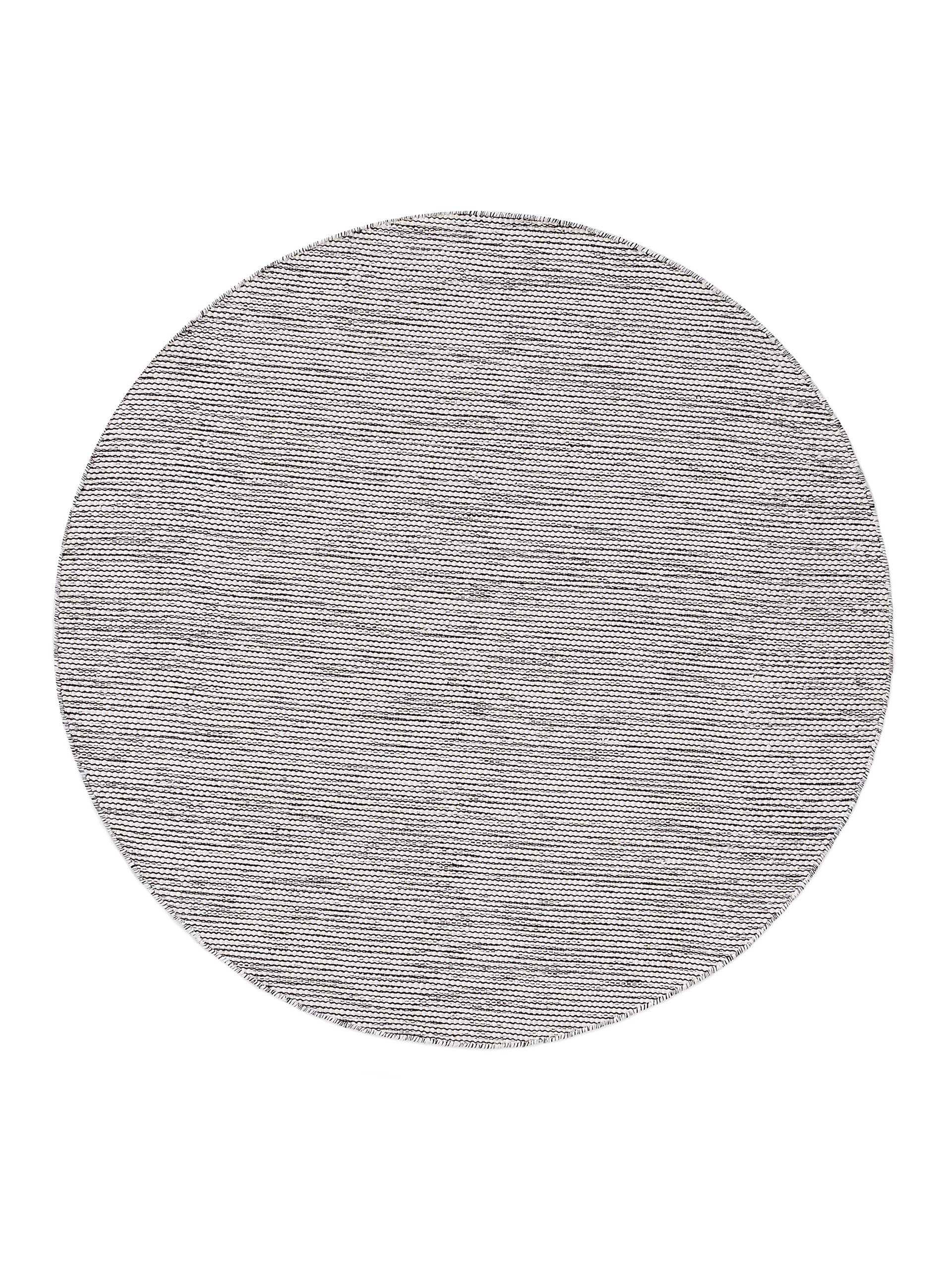 Interiyou Teppich Riga, Rund, Höhe: 5 mm, Handgewebt aus 100% Handarbeit, Naturfaser, Wohnzimmer, Schlafzimmer