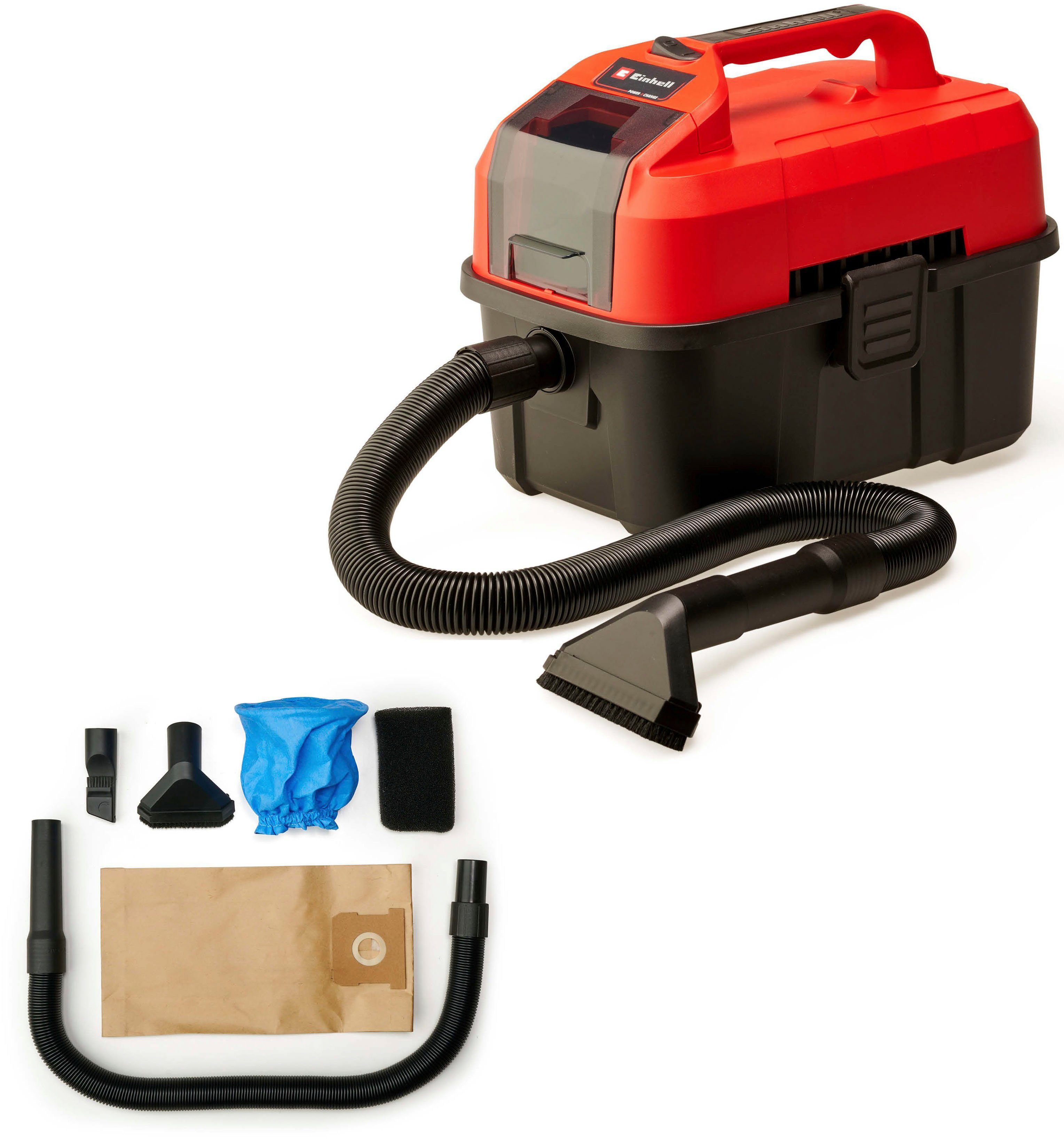 Einhell Nass-Trocken-Akkusauger TE-VC 18/10 Li-Solo, 900 W, mit Beutel, Power X-Change, ohne Akku und Ladegerät