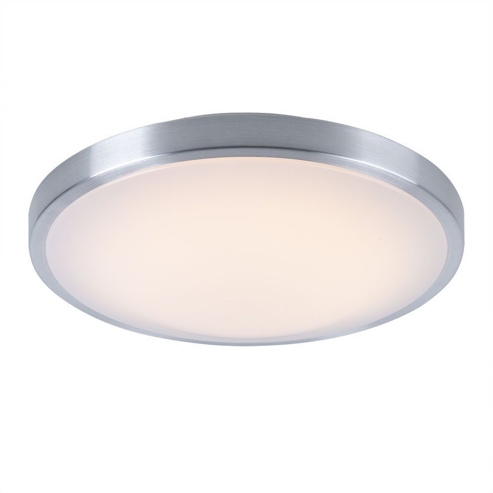 Esto LED Deckenleuchte, LED-Leuchtmittel fest verbaut, Warmweiß, Deckenleuchte Deckenlampe Wohnzimmerlampe Aluminium rund