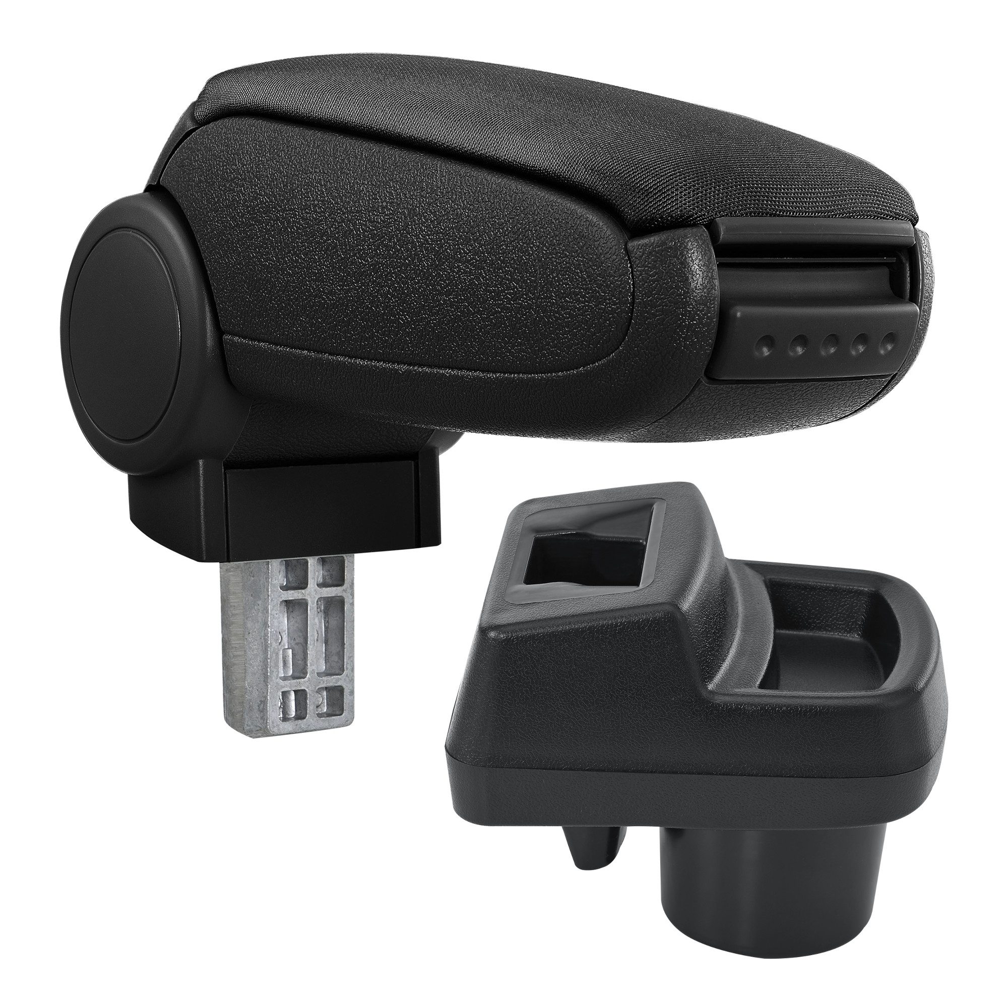 pro.tec Armlehne, Opel Corsa F (2019) mit Fach Textil Schwarz mit schwarzen Nähten