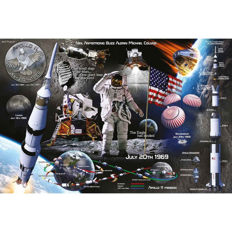 PYRAMID Poster Lunar Landing Poster Mondlandung Collage 91,5 x 61 cm