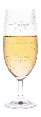 GRAVURZEILE Bierglas Leonardo Bierglas mit Gravur - Guter Tag Schlechter Tag, Glas, Witziges Geschenk für Biergenießer - 360 ml