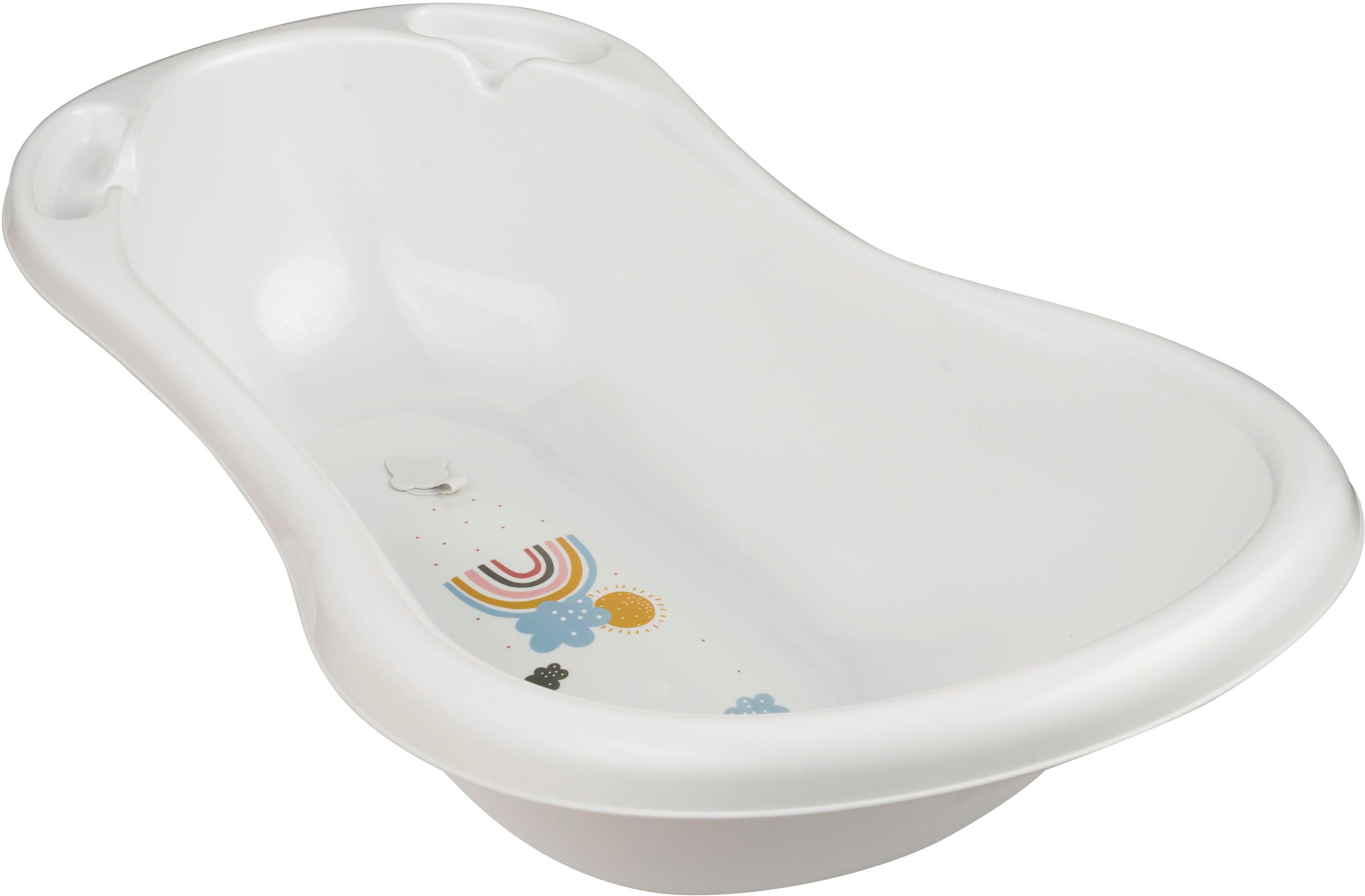 keeeper Babybadewanne Maria - Rainbow, weiß, mit Stöpsel, Made in Europe