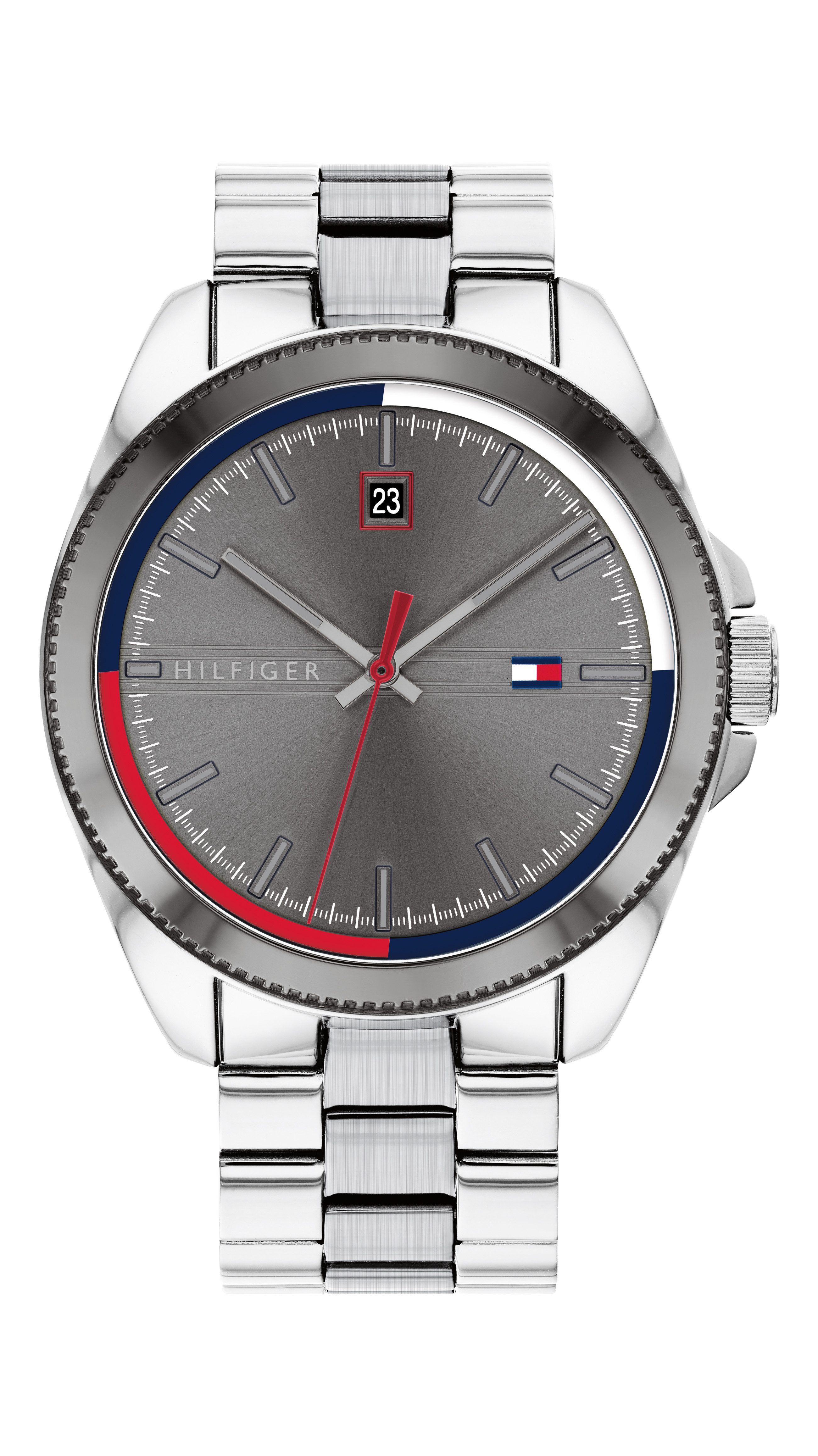 Tommy Hilfiger Quarzuhr RILEY 1791684, Armbanduhr, Herrenuhr, Edelstahlarmband, analog