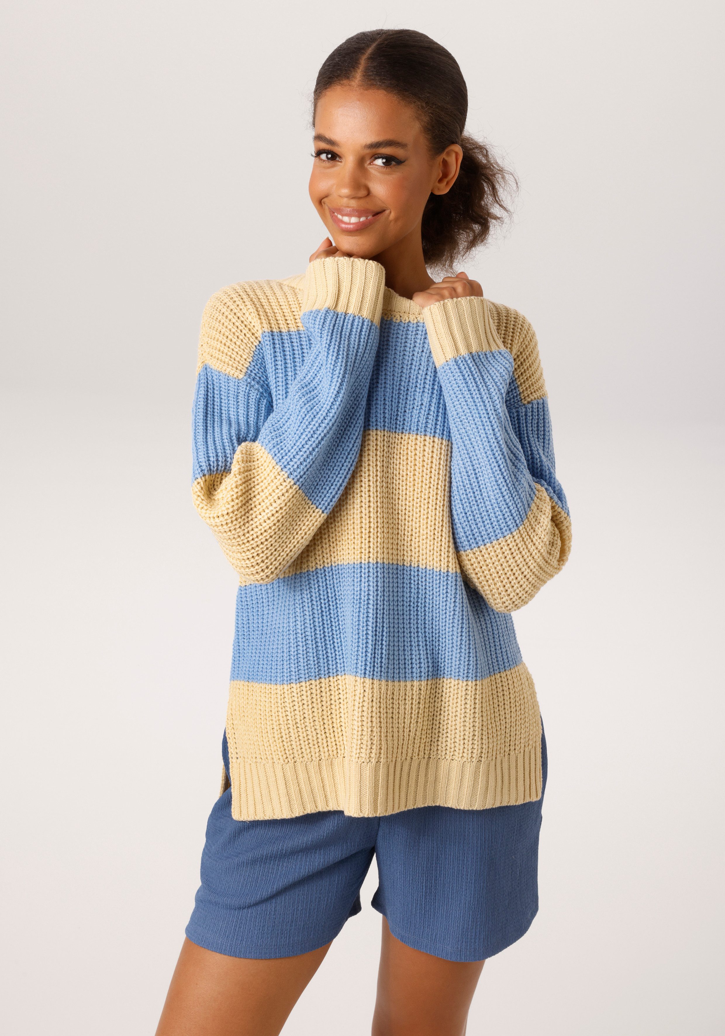 Aniston CASUAL Strickpullover im Colorblocking mit breiten Streifen - NEUE KOLLEKTION. € 39,99, (€ 39,99 pro 1 Stk).