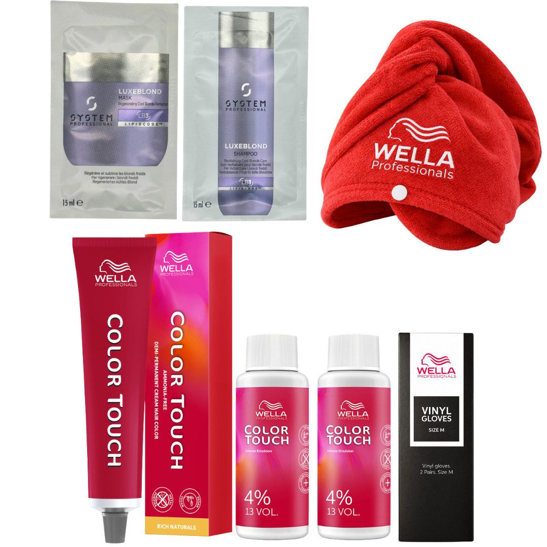 Wella Professionals Haartönung Glossy Blonde Refresh Kit, 7-tlg., Salon-Glossing für Zuhause