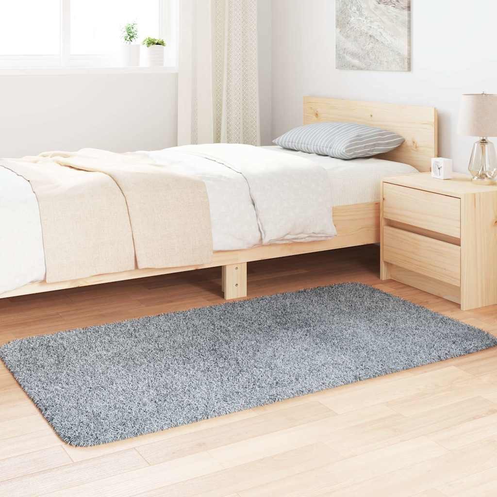 vidaXL Teppich Teppich Shaggy Hochflor NAVARRA Hellgrau 80x150 cm Polyester günstig online kaufen