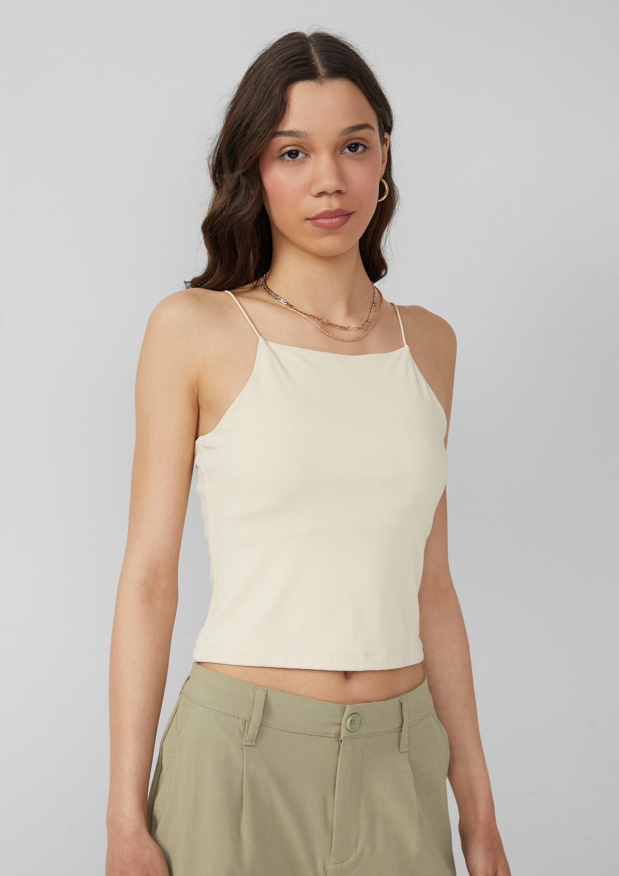 QS Muskelshirt T-Shirt Verkürzest Spaghettiträgertrop