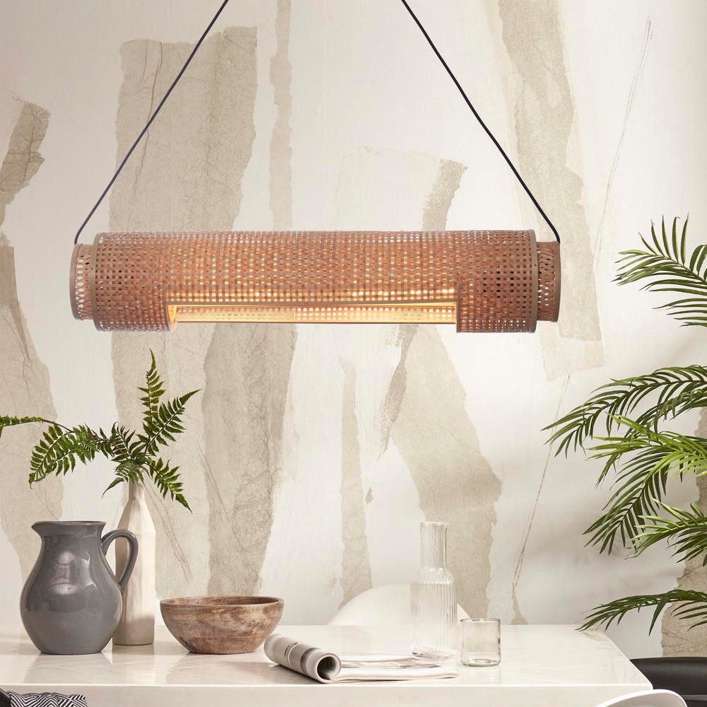 GOOD&MOJO Pendelleuchte Pendelleuchte Bhutan in Natur E27 2-flammig