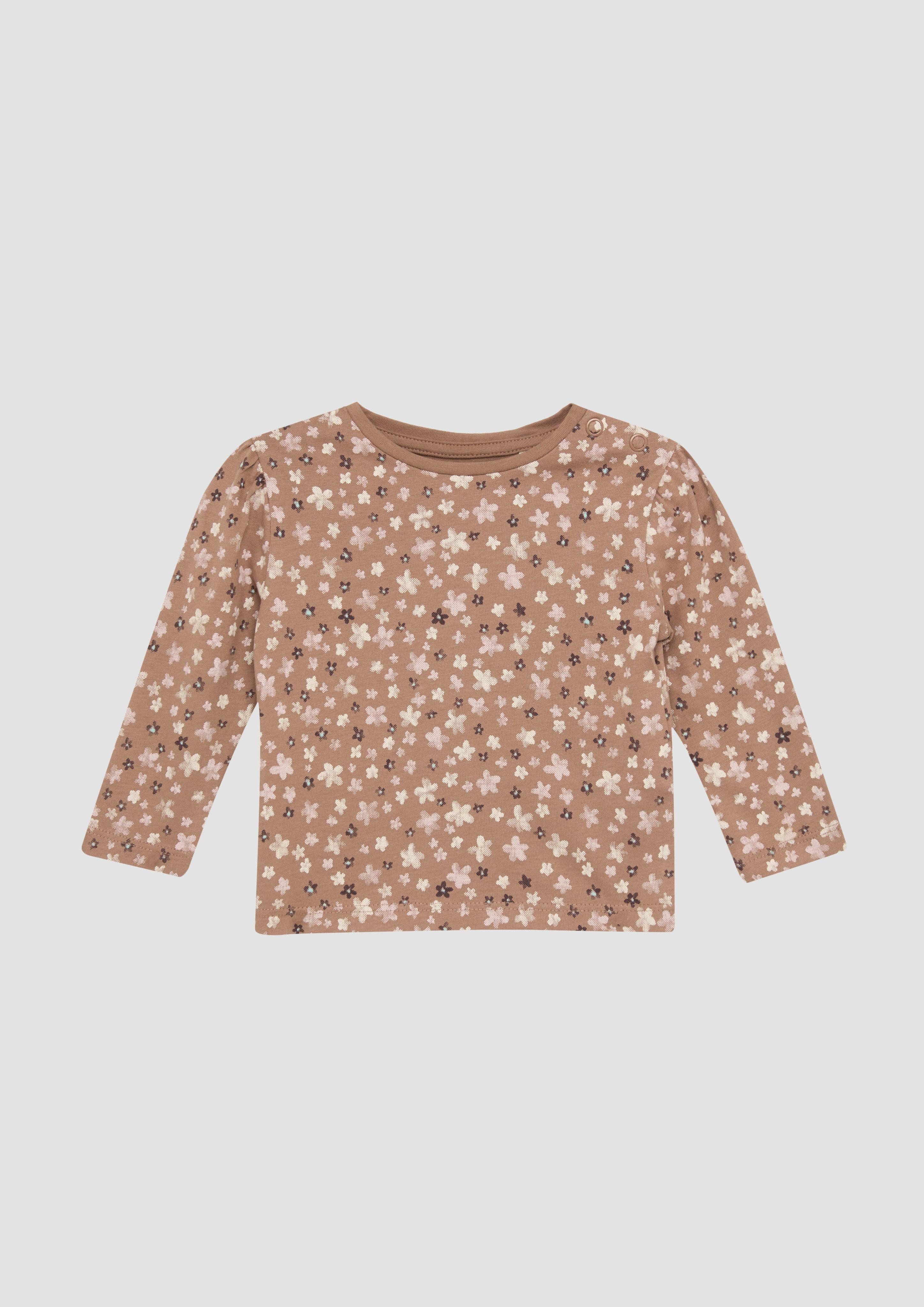 Langarmshirt Longsleeve mit floralem All-over-Print