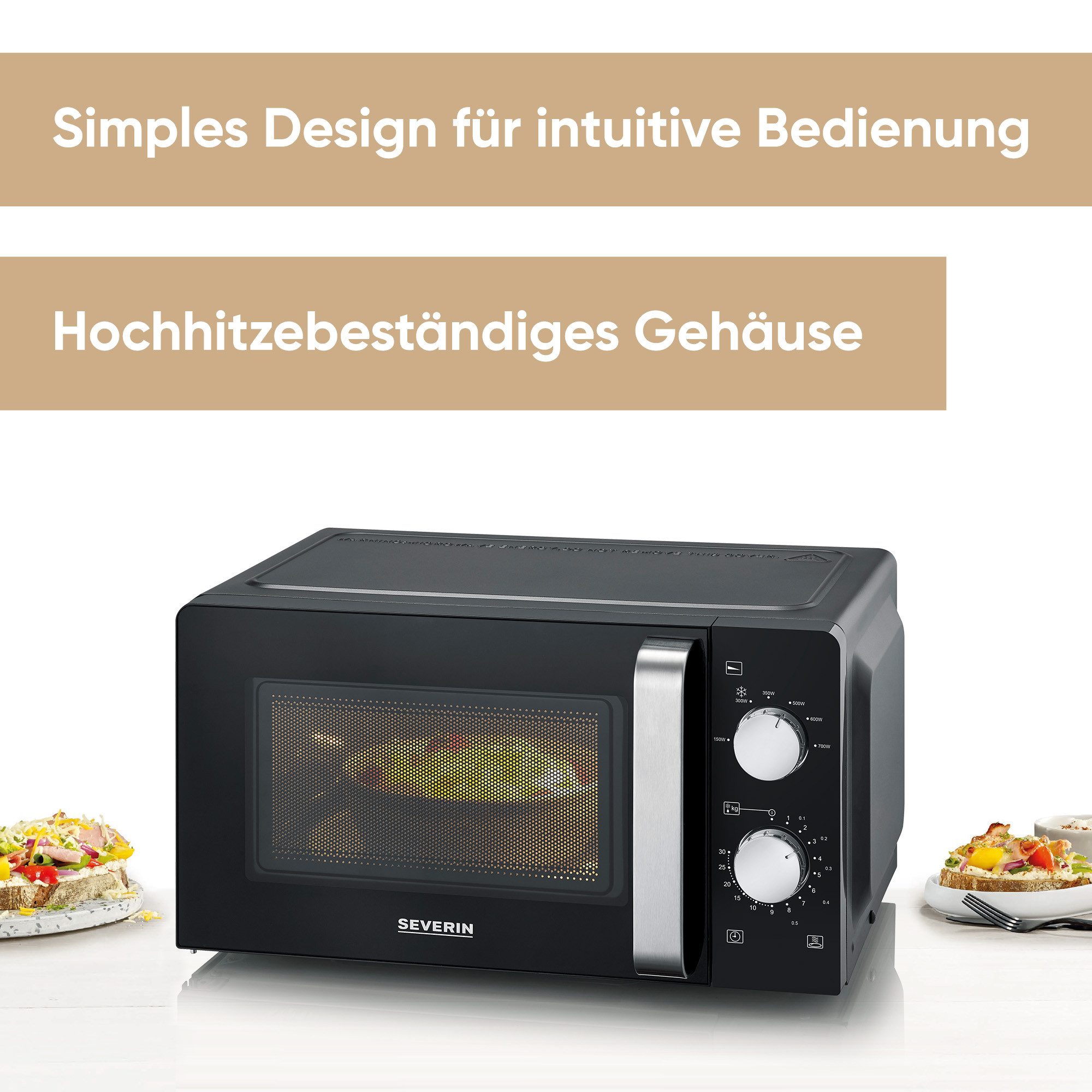 Severin Mikrowelle MW 7886 Mikrowelle Solo, Mikrowelle, 17 l