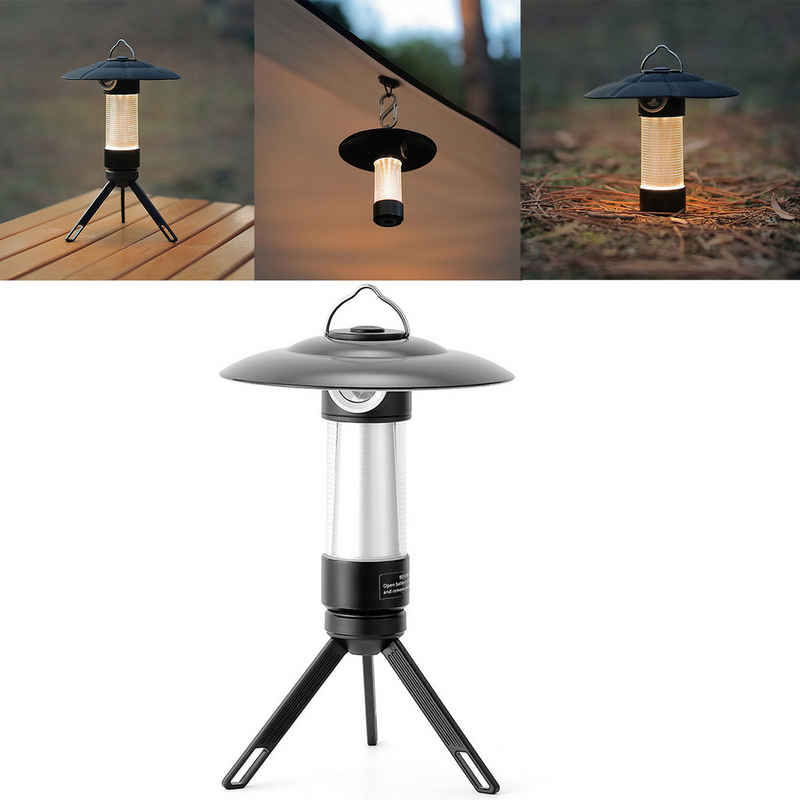 Rutaqian LED Laterne Multifunktionale LED Campinglaterne Taschenlampe Wiederaufladbar, 6 Modi Dimmbar Tragbar Freisprech Leuchtturm mit Magnetfuß
