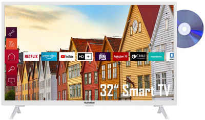 Telefunken XF32K559D-W LCD-LED Fernseher (80 cm/32 Zoll, Full HD, Smart TV, DVD-Player, Bluetooth, Triple-Tuner, 6 Monate HD+ gratis)